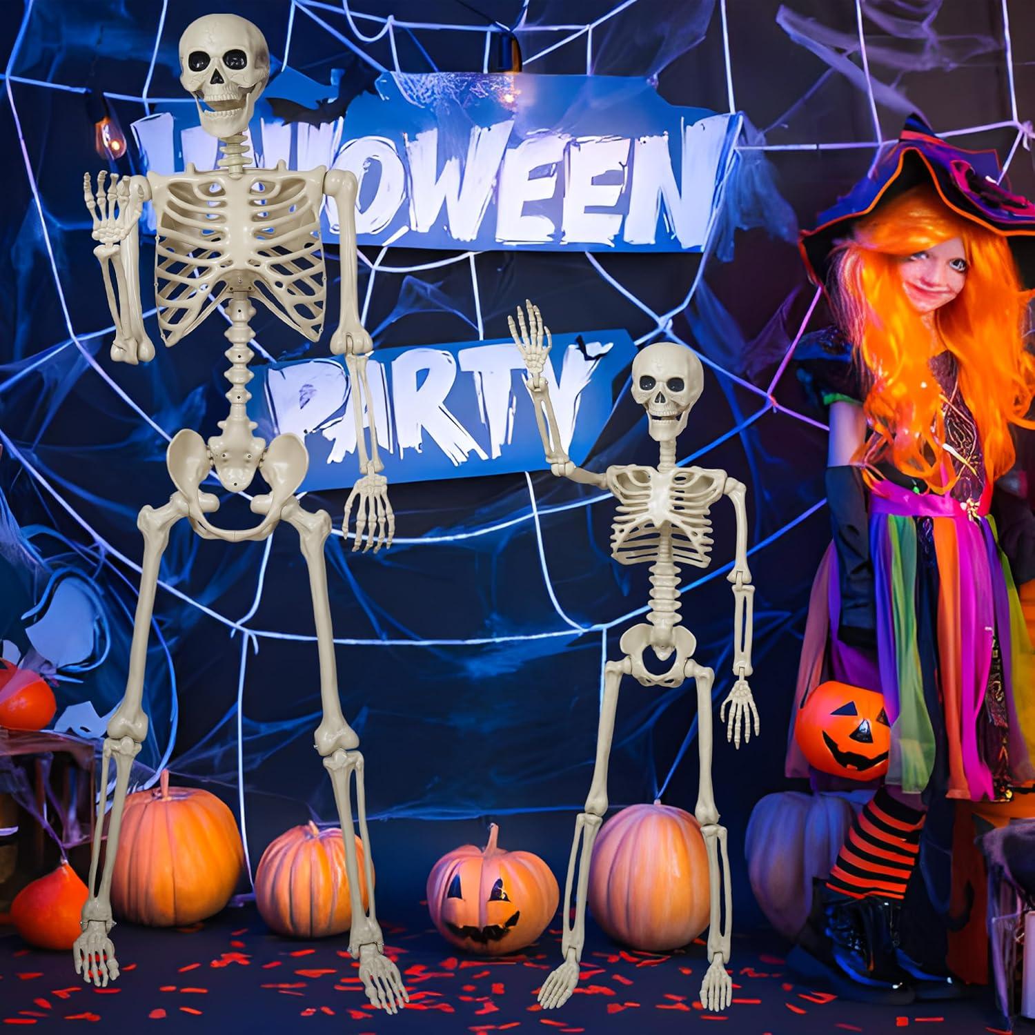 Esqueleto Halloween Breesky 1.64 m y 0.91 m articulado