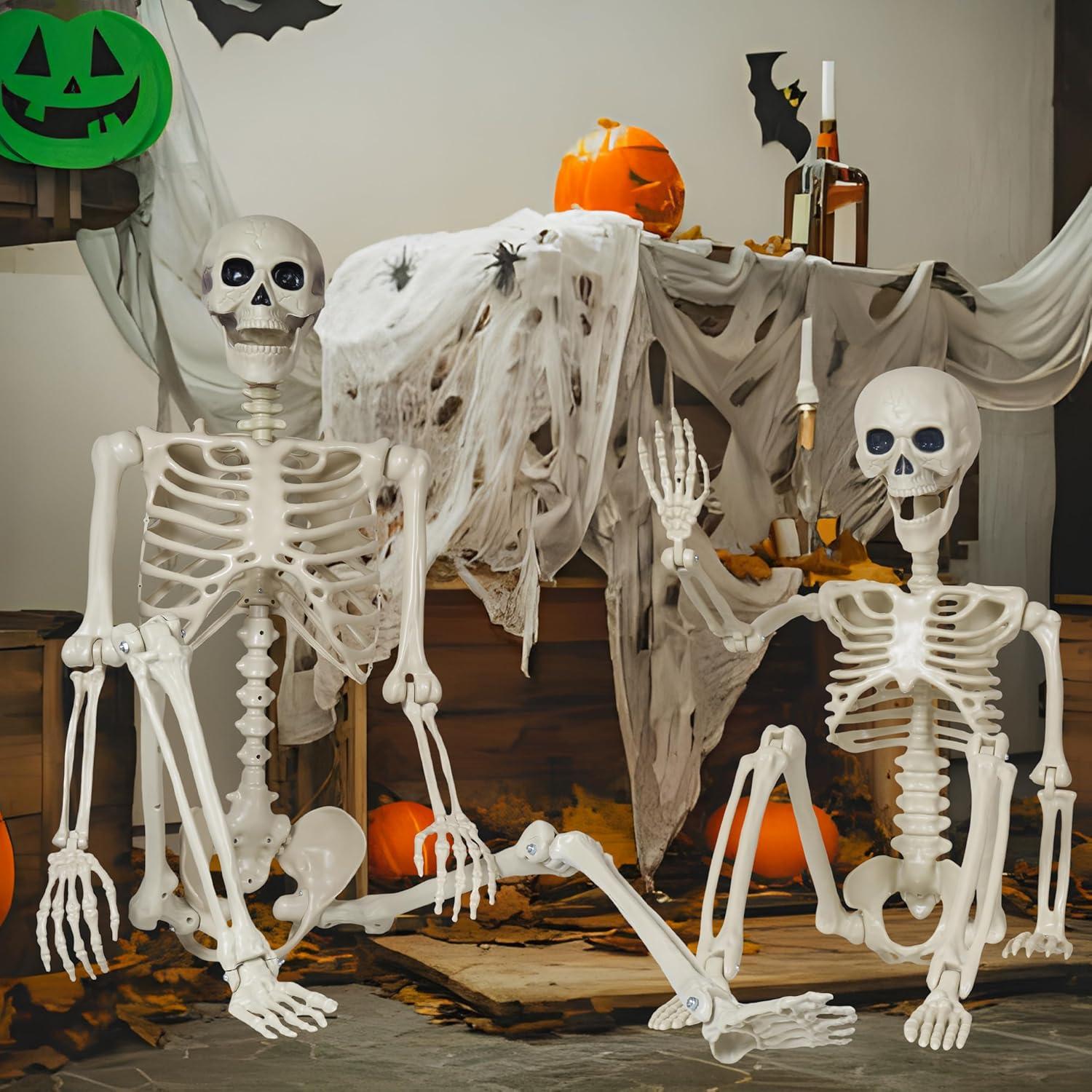 Esqueleto Halloween Breesky 1.64 m y 0.91 m articulado