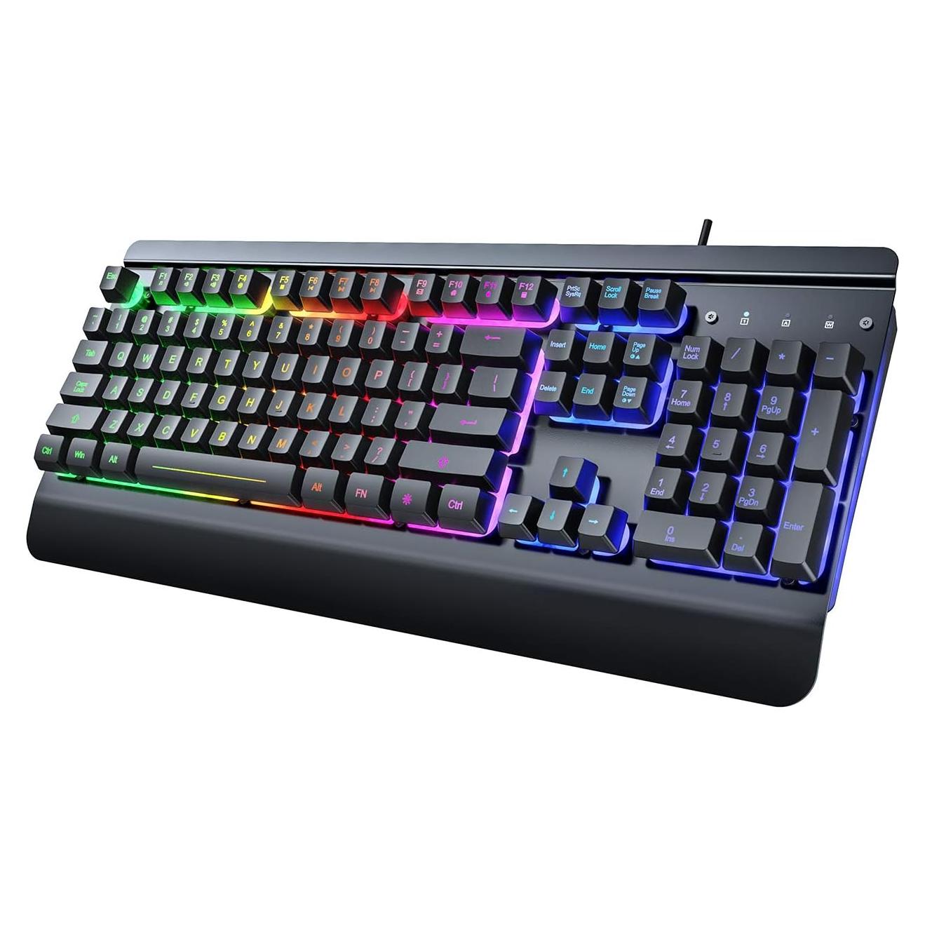 Teclado Gaming RisoPhy 104 Teclas Retroiluminado LED