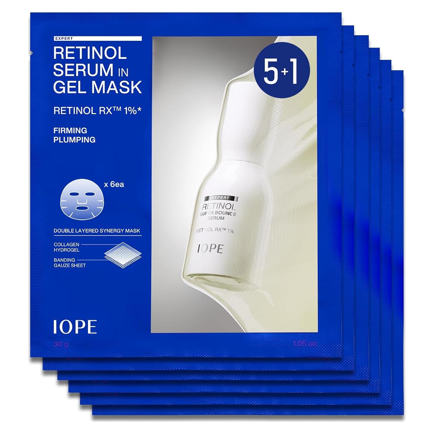 Suero de Retinol IOPE en Máscara de Gel 1% - Set 6 Unidades