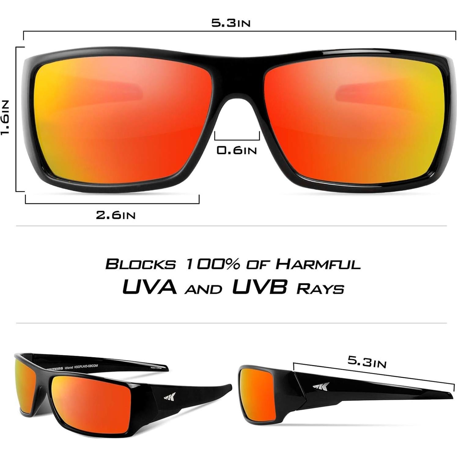 Gafas de sol polarizadas KastKing Iditarod UV 100% para hombre y mujer