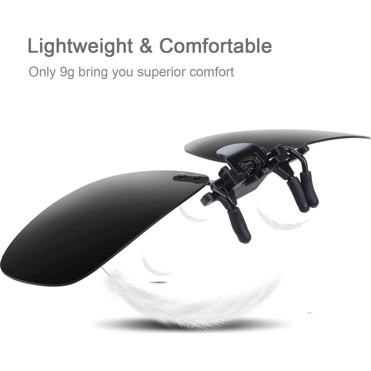 Gafas de sol polarizadas unisex Besgoods con clip abatible UV400