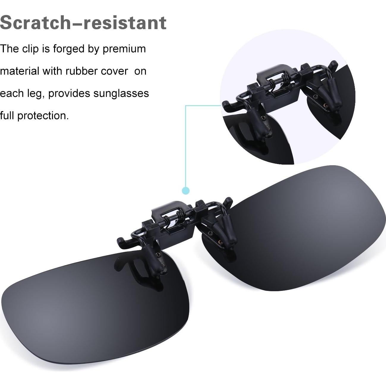 Gafas de sol polarizadas unisex Besgoods con clip abatible UV400