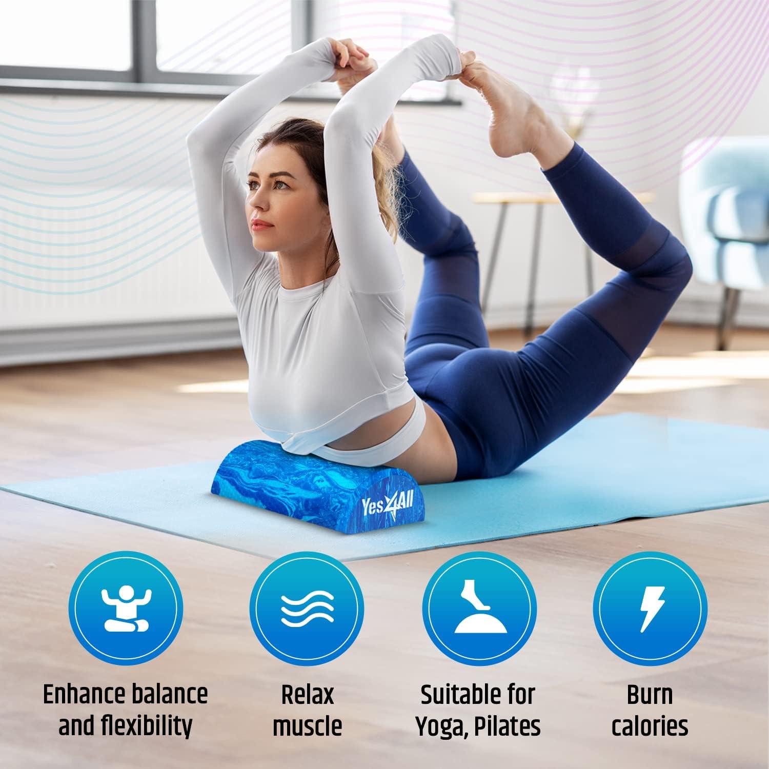 Rodillo de Espuma EVA Yes4All 30.48 cm Azul para Masaje