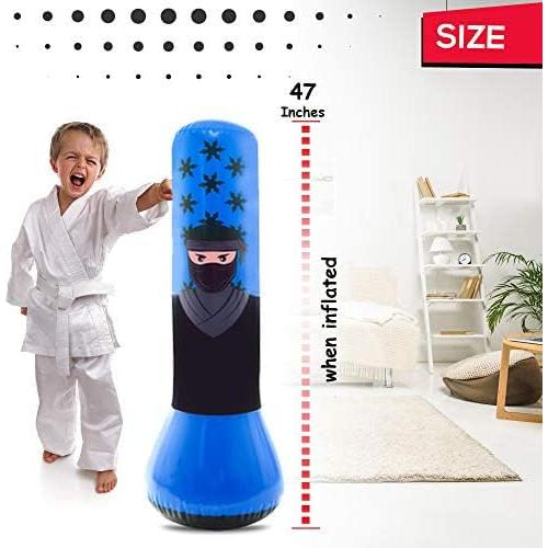 Saco de Boxeo Inflable Whoobli Ninja 119 cm para Niños