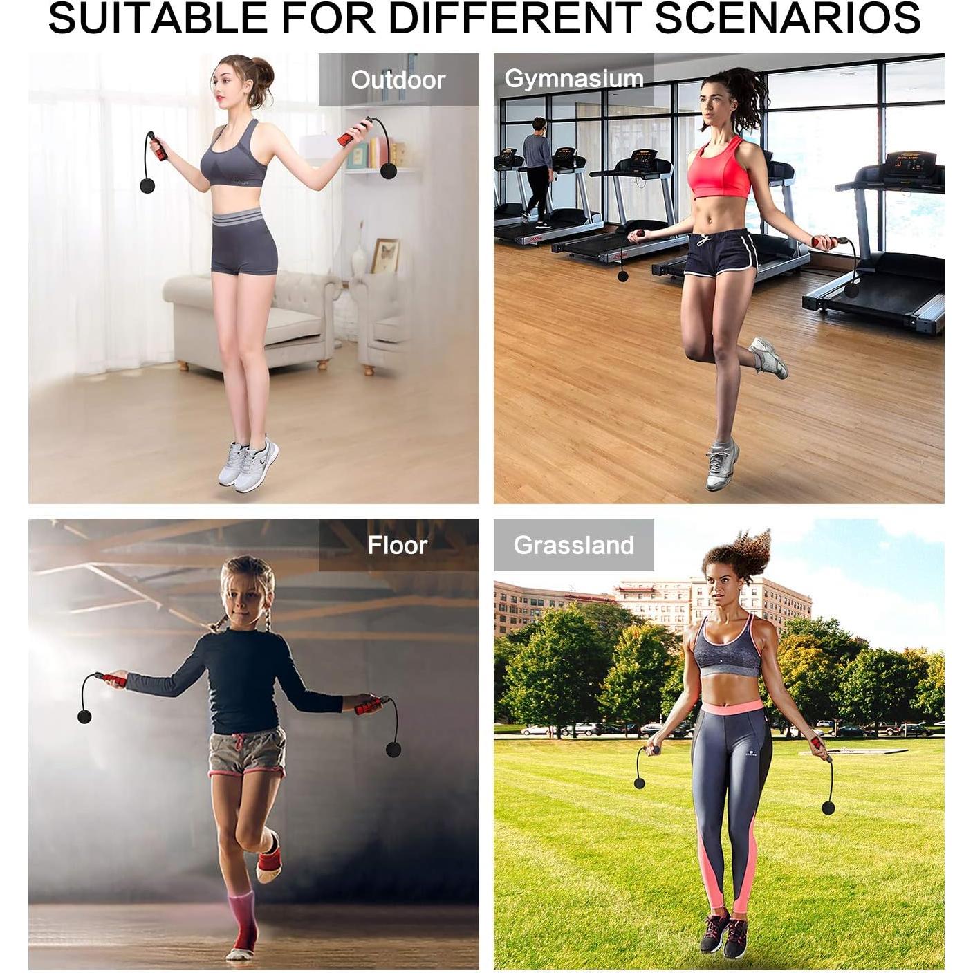 Cuerda de Salto Sin Cuerda APLUGTEK Ajustable con Peso 0.23 kg