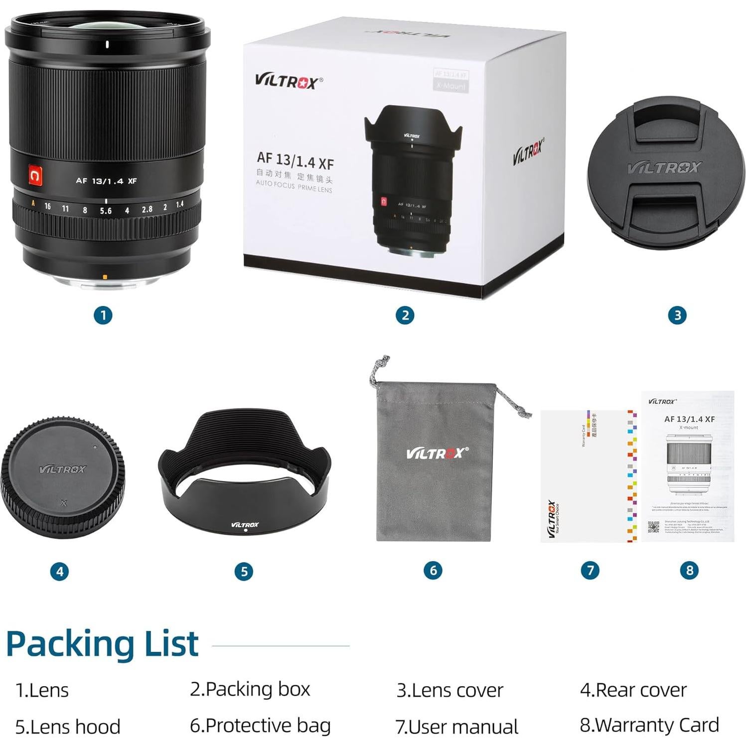 Lente VILTROX 13mm F1.4 XF para cámaras Fujifilm X-Mount