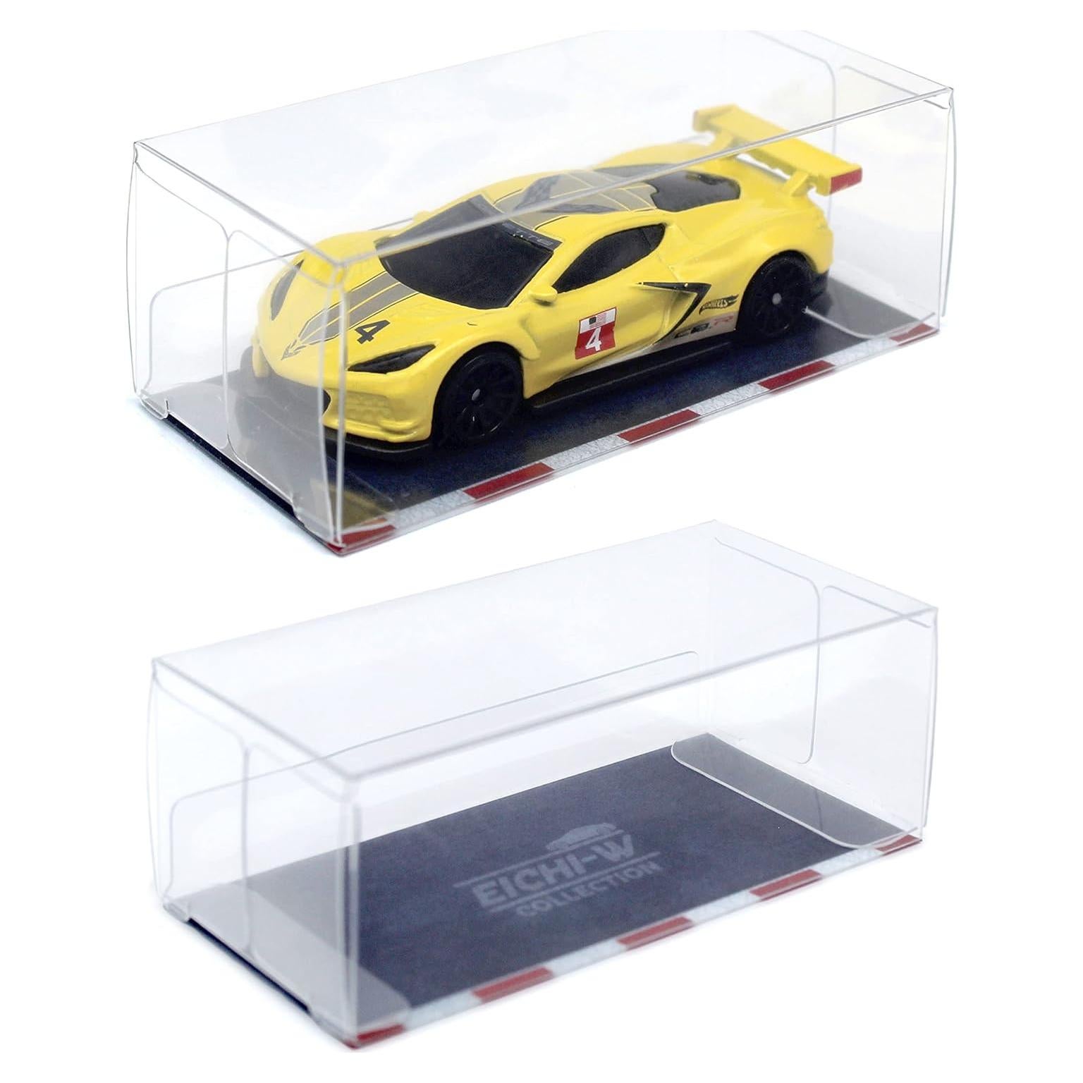 20 Cajas de Exhibición de Autos Eichi-W 1/64 Plástico Transparente
