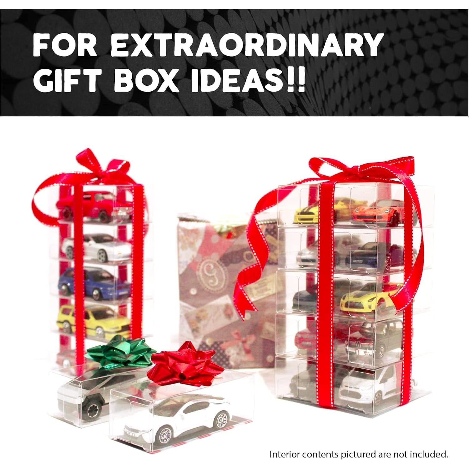 20 Cajas de Exhibición de Autos Eichi-W 1/64 Plástico Transparente