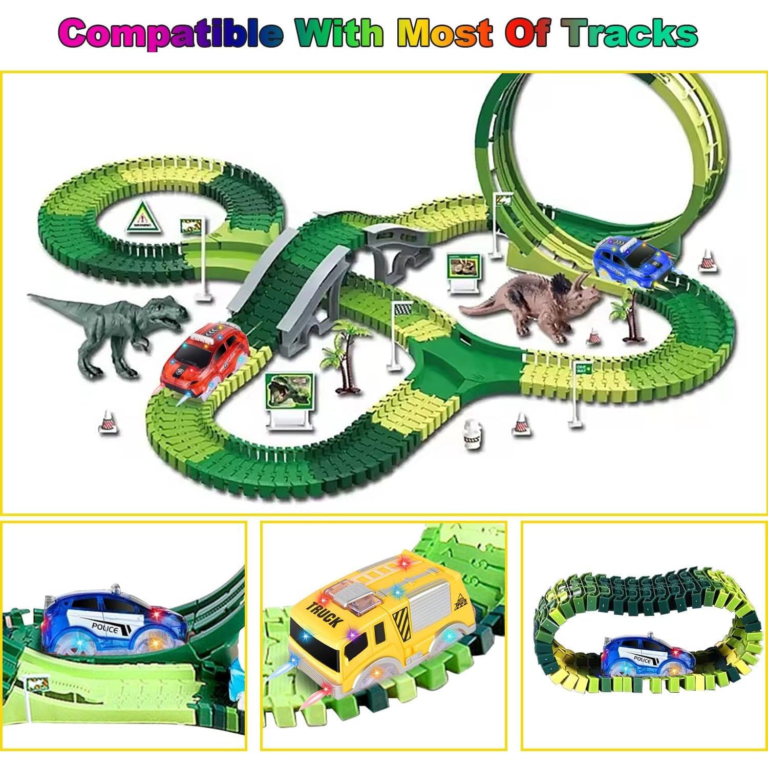 Coches de Pista Mágica INLAIER con 5 Luces LED - 4 Pack