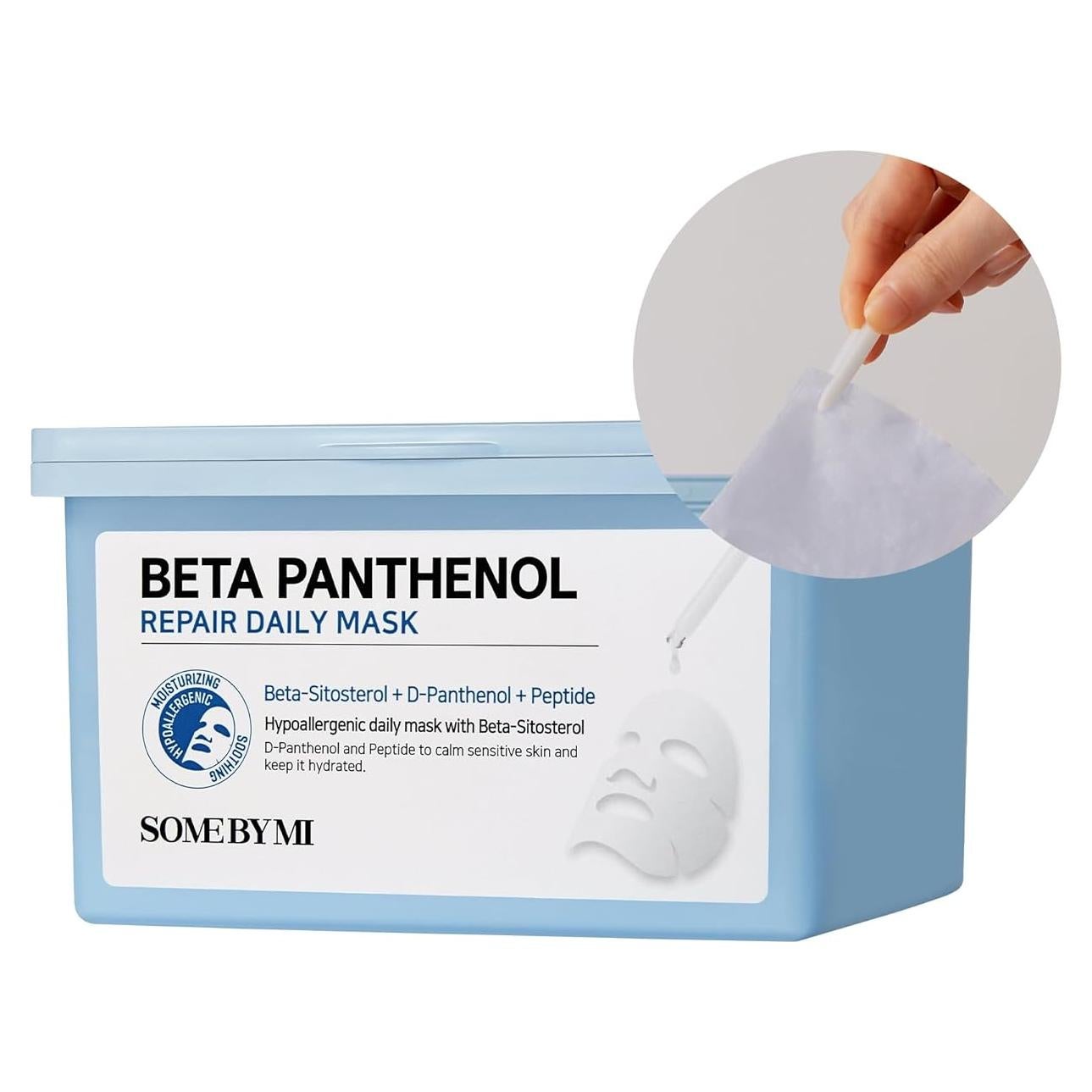 Máscara Facial Diaria Reparadora SOME BY MI Beta-Panthenol 30 Hojas