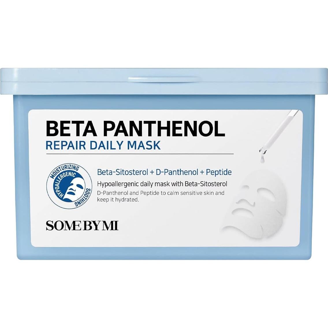Máscara Facial Diaria Reparadora SOME BY MI Beta-Panthenol 30 Hojas