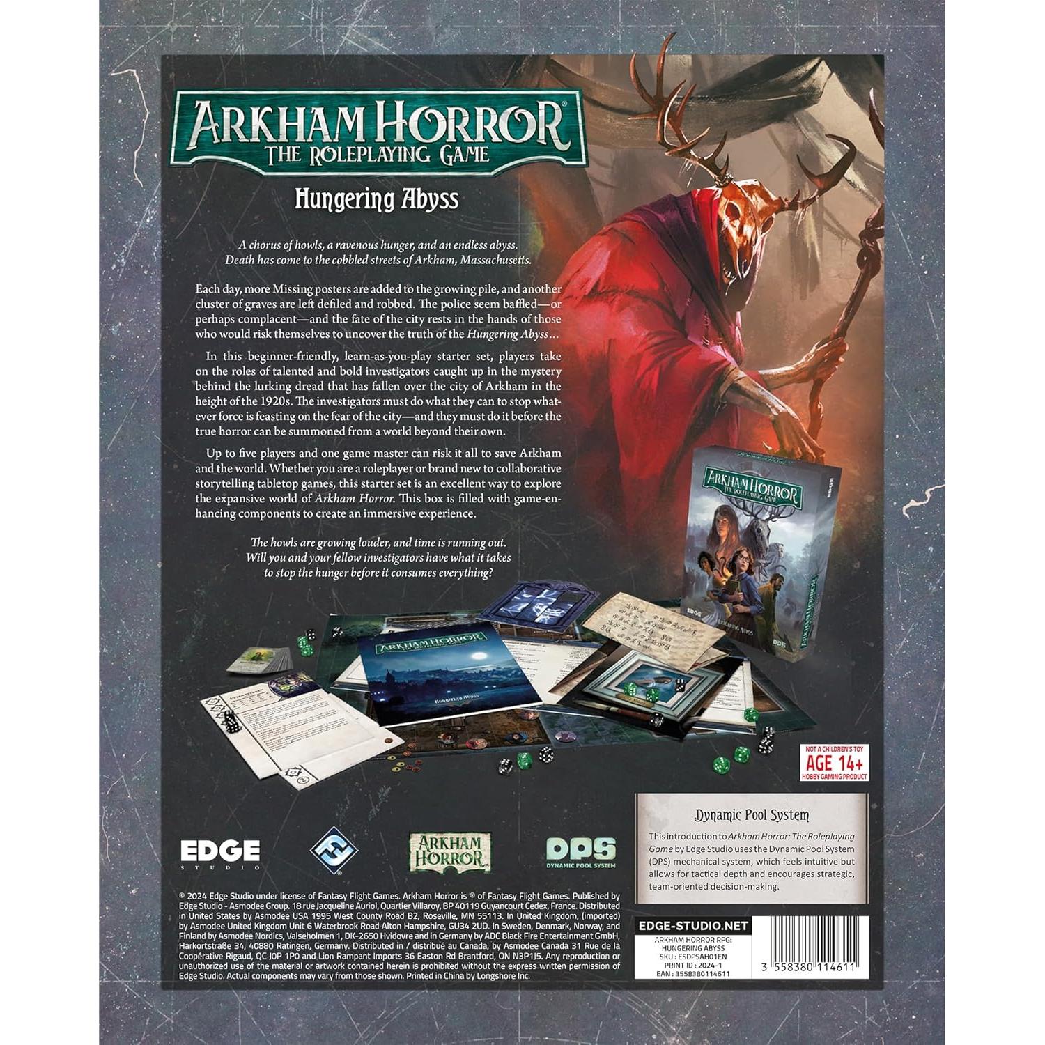 Juego de Rol Arkham Horror - Starter Set Aventura RPG 14+