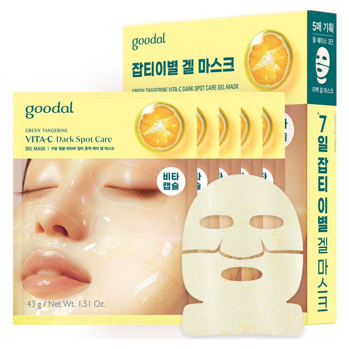 GOODAL Mascarilla de Gel Vita C y Colágeno 5 Piezas 340g