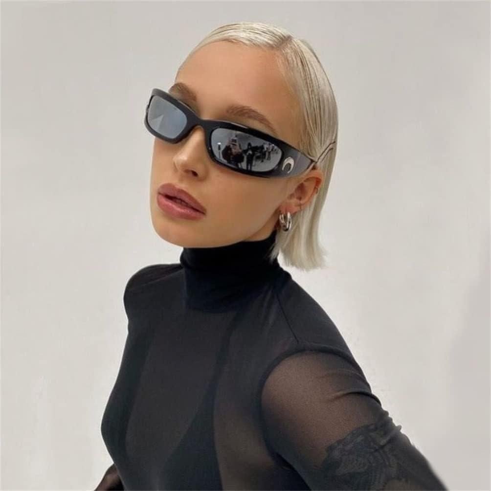 Gafas de sol envolventes PEGH negras UV400 para mujeres