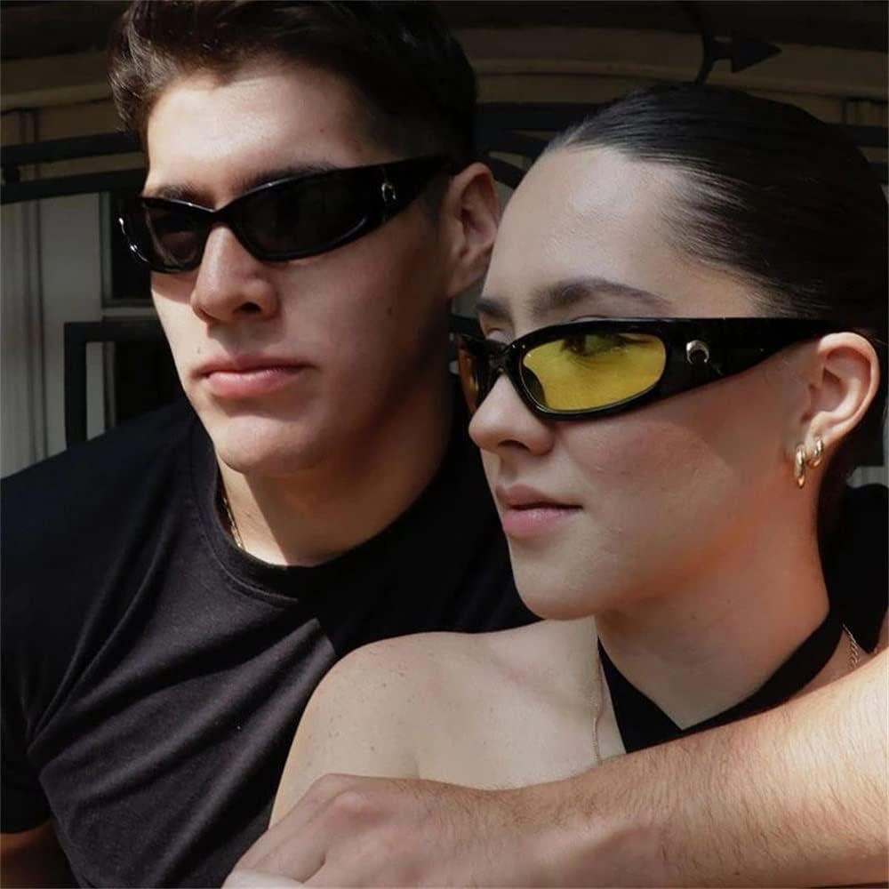 Gafas de sol envolventes PEGH negras UV400 para mujeres