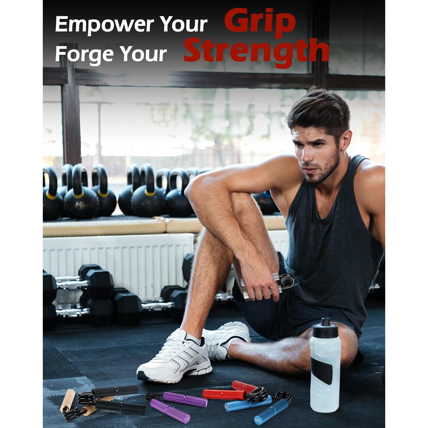 Set de 6 Entrenadores de Fuerza de Agarre Hozzen 22.7-90.7 kg