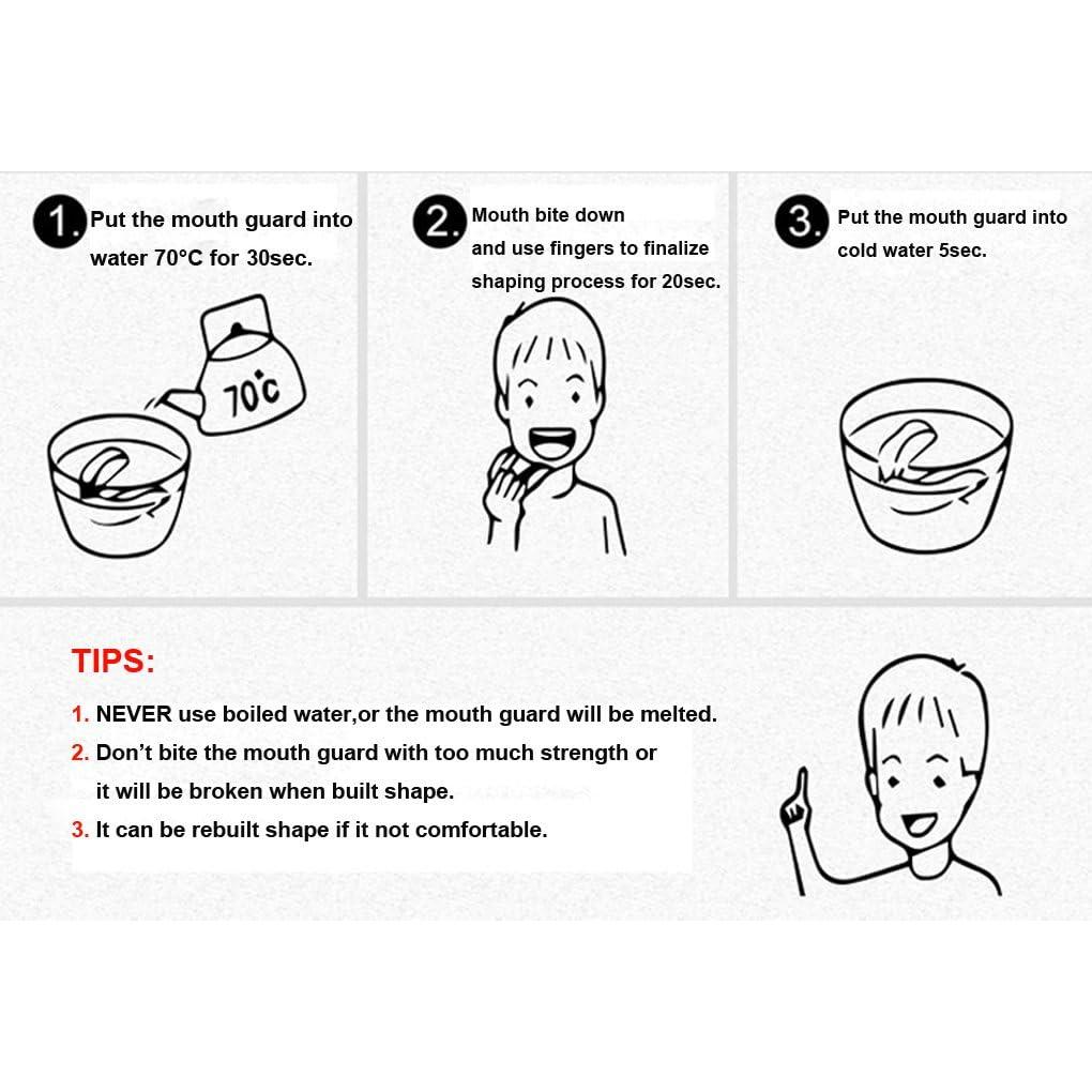 4 Protectores Bucales Moldeables Zooshine Chroma para Deportes