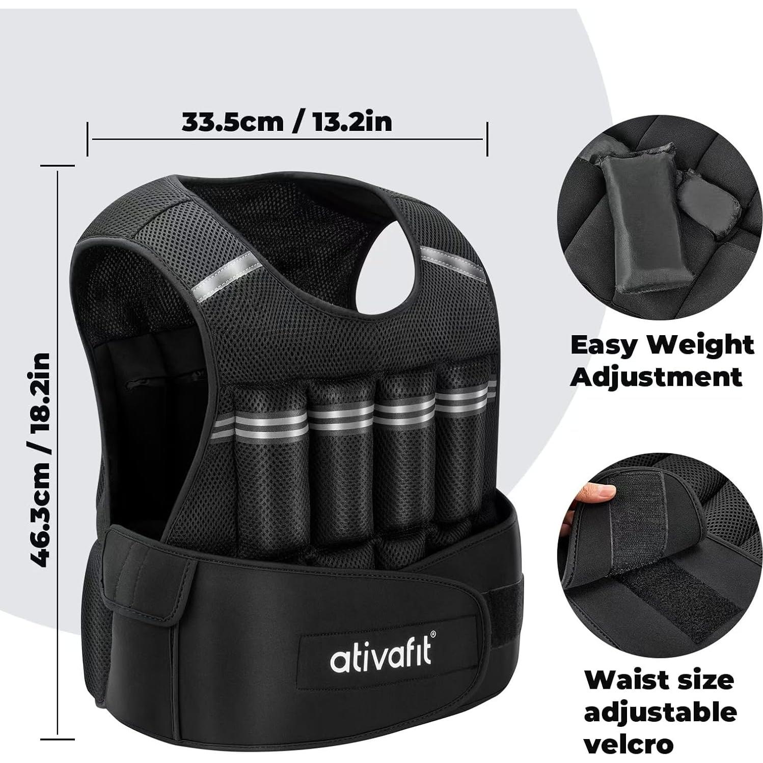 Chaleco con peso ajustable Ativafit 10 kg para entrenamiento