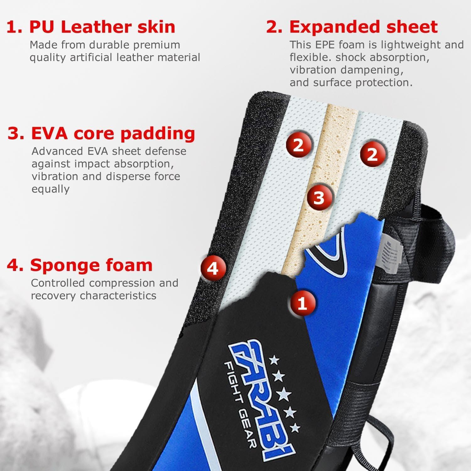 Escudo de Patada Farabi Sports 52x37cm MMA Karate Azul