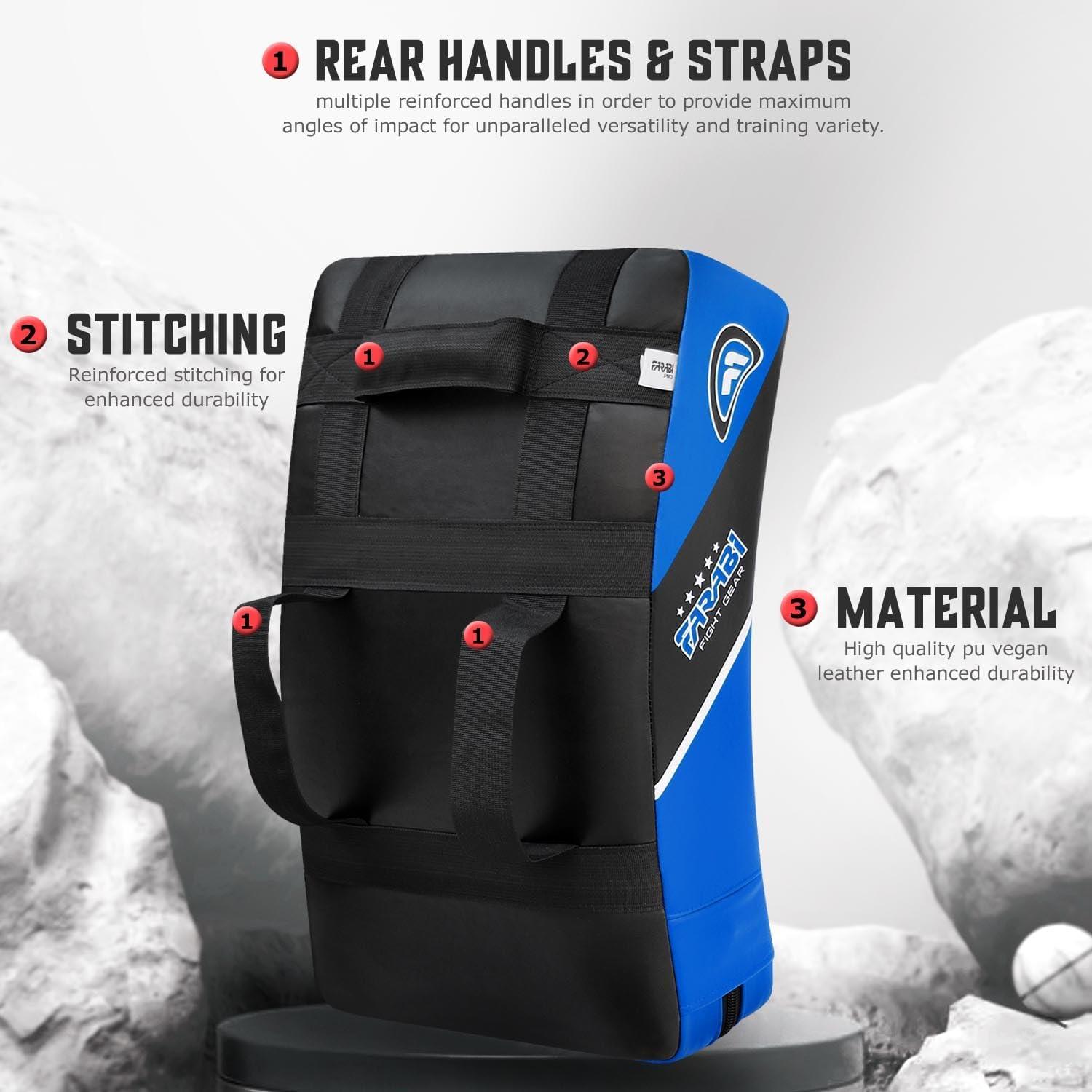 Escudo de Patada Farabi Sports 52x37cm MMA Karate Azul