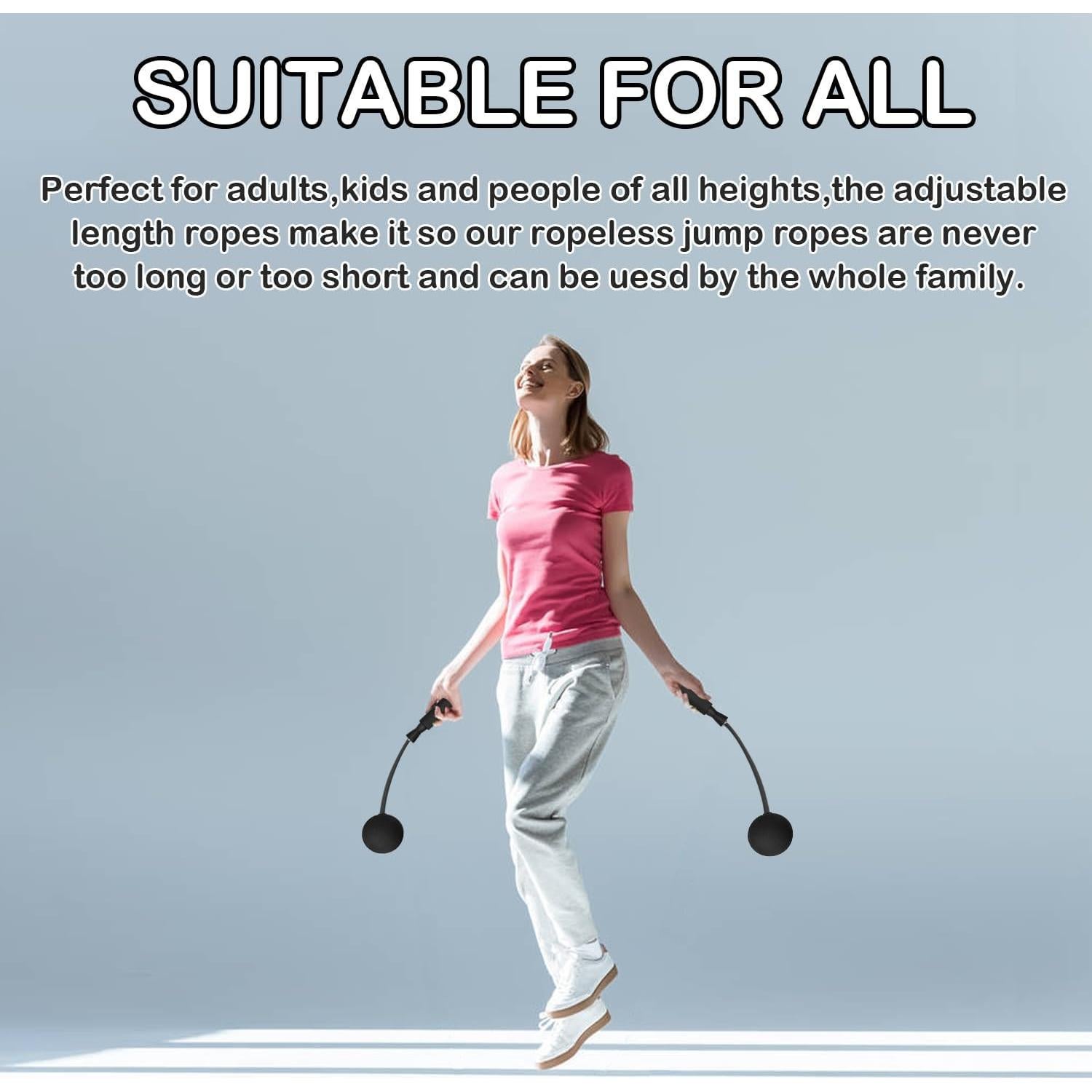 Cuerda de Salto Sin Cuerda iRboWou Ajustable con Peso 170g