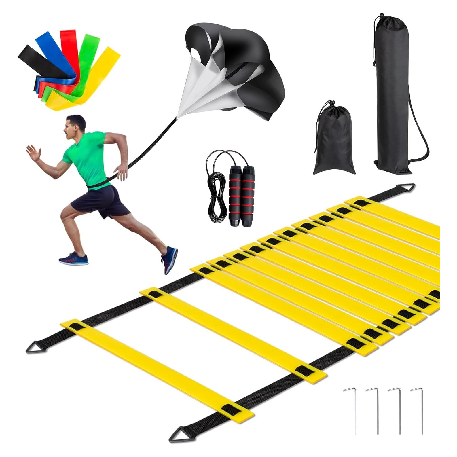 Juego de Entrenamiento de Fútbol MIVERYEA - Escalera de Agilidad 6.1m