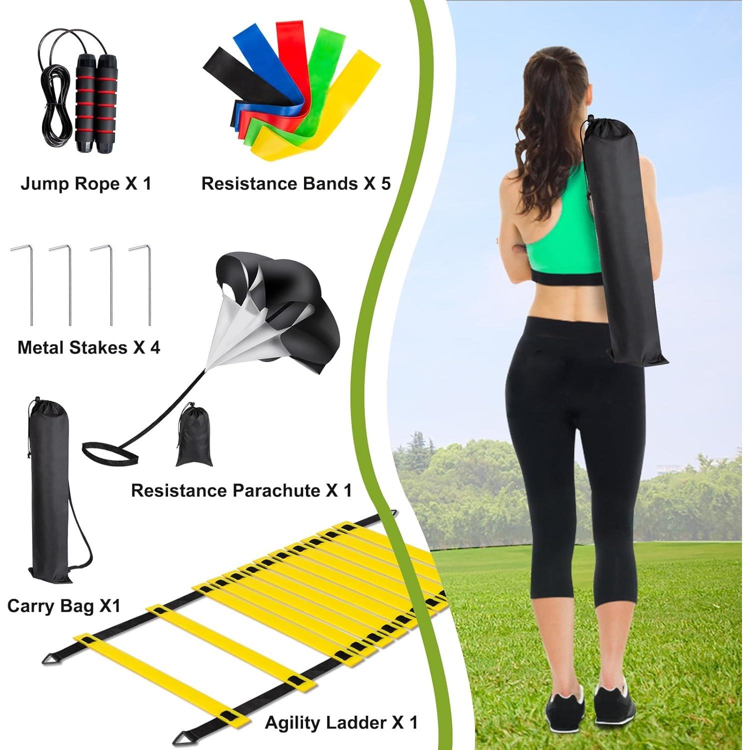 Juego de Entrenamiento de Fútbol MIVERYEA - Escalera de Agilidad 6.1m