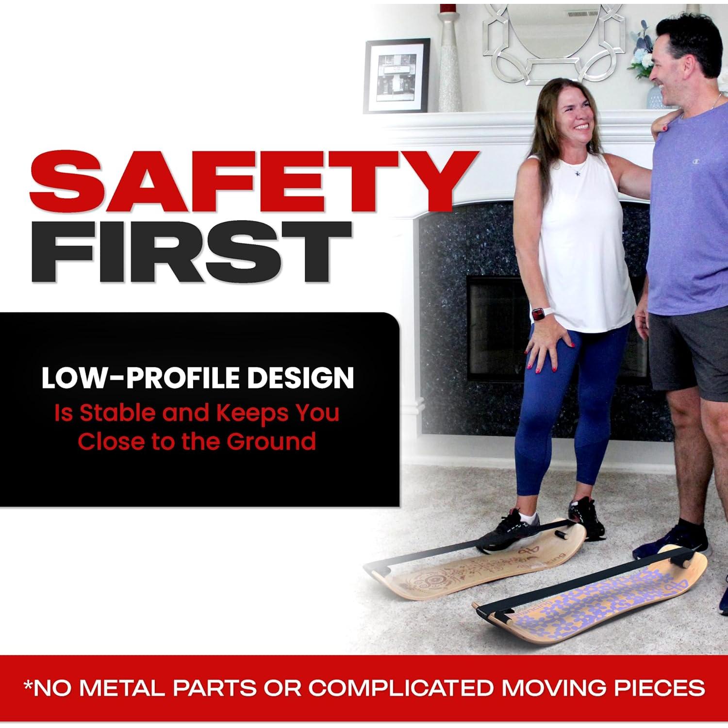 Tabla de Equilibrio 4Balancing para Adultos - Madera Floral 80cm