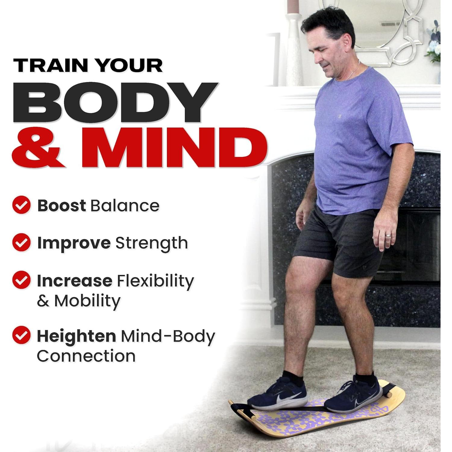 Tabla de Equilibrio 4Balancing para Adultos - Madera Floral 80cm