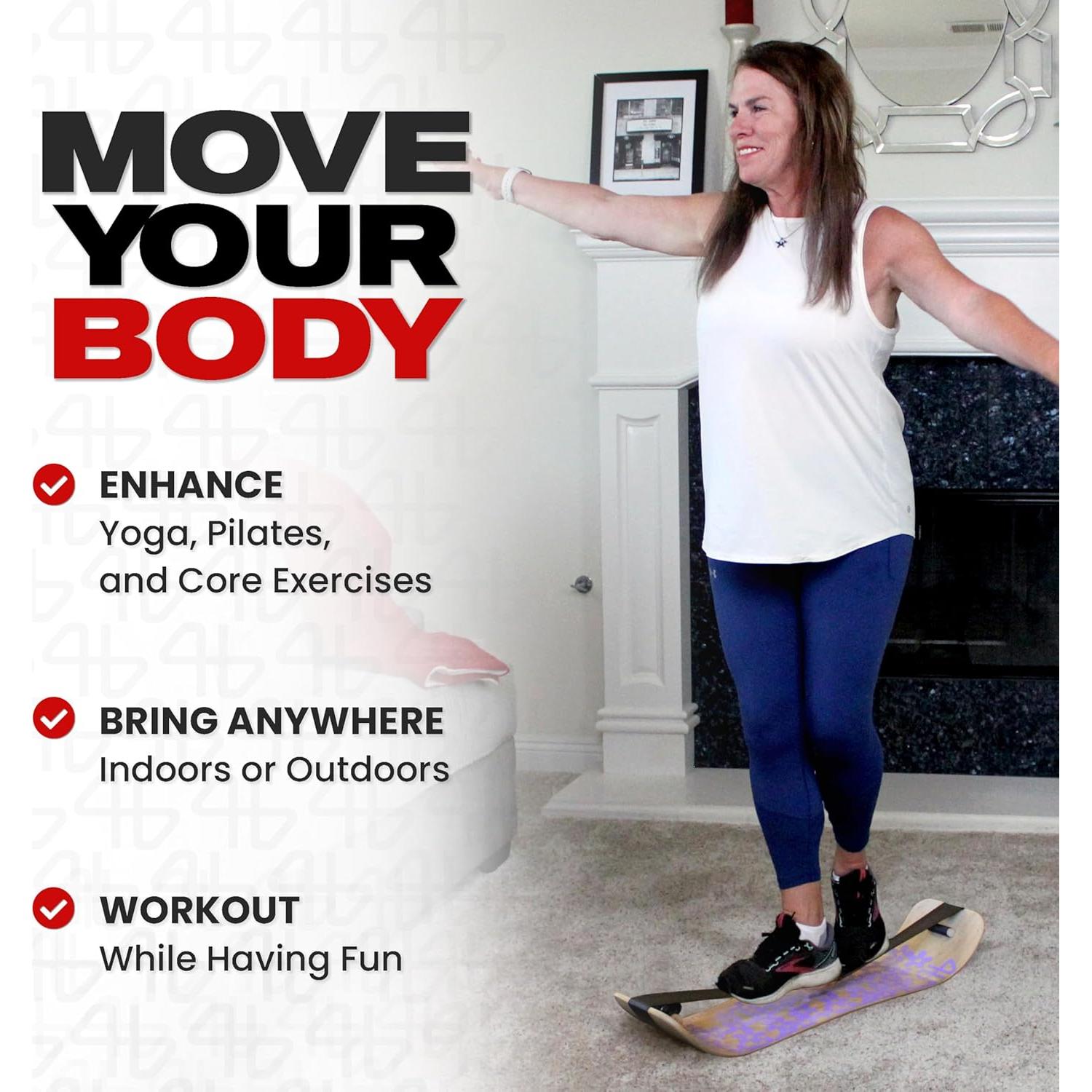 Tabla de Equilibrio 4Balancing para Adultos - Madera Floral 80cm