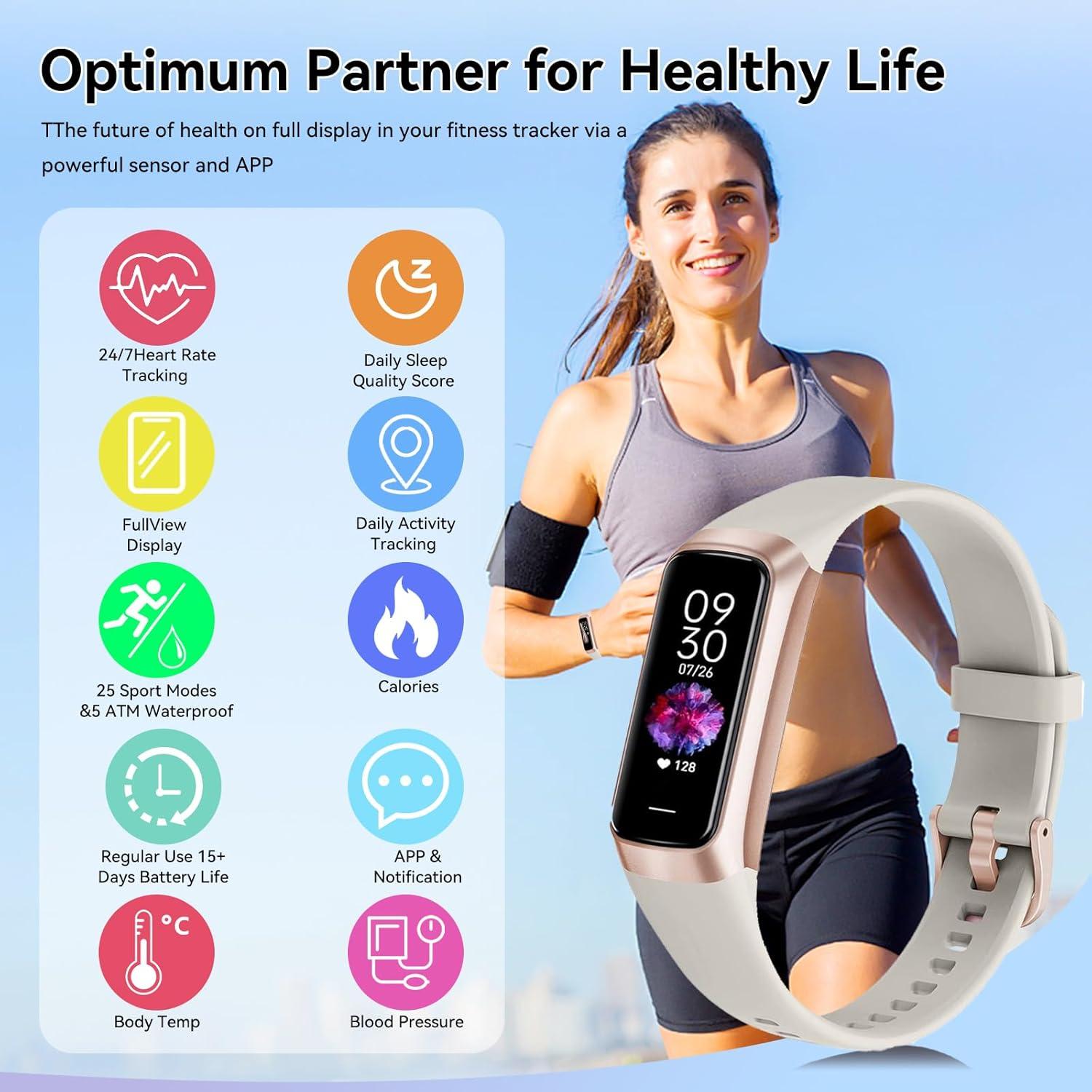 Rastreador de Fitness APPBYER C60 - Monitoreo Cardíaco y Sueño