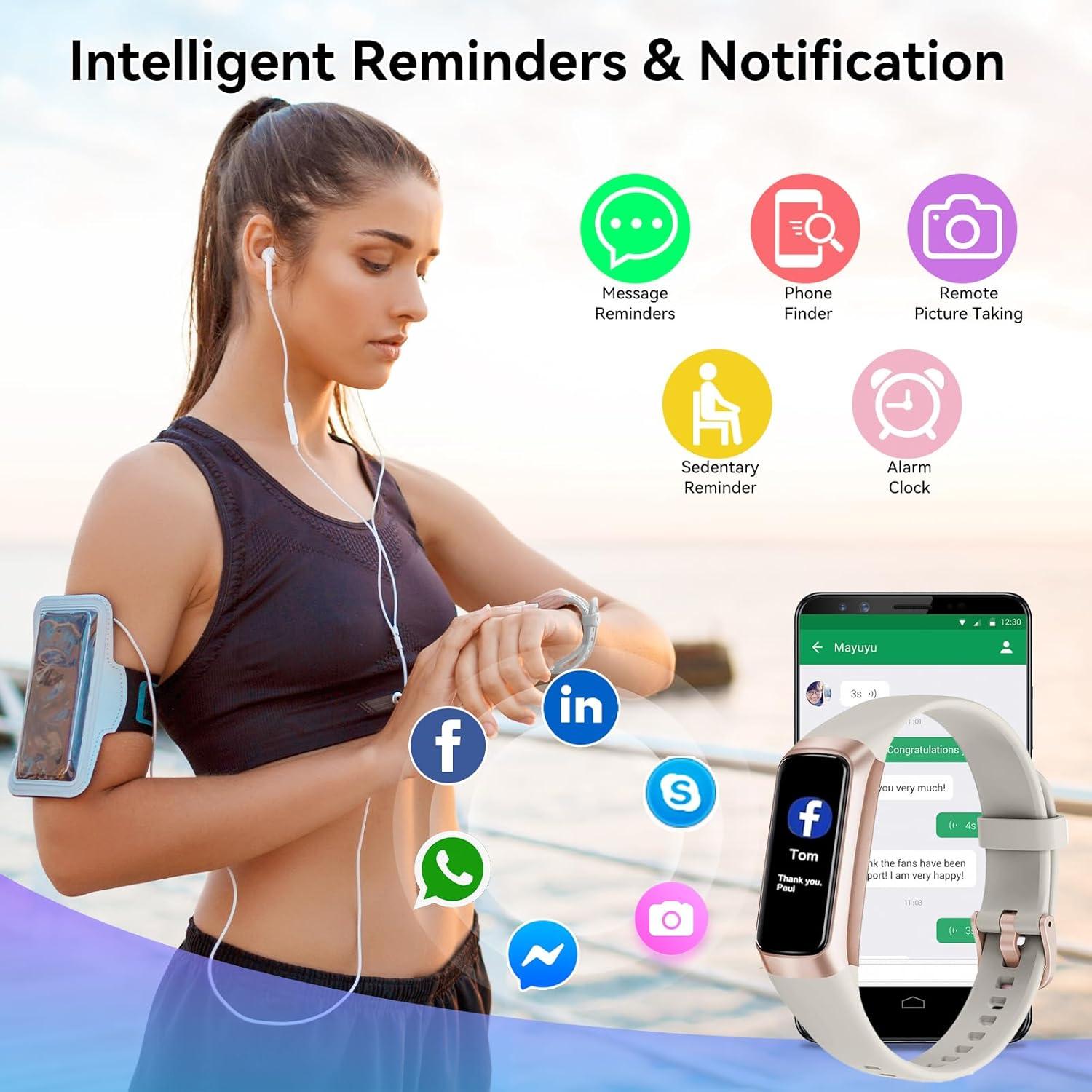 Rastreador de Fitness APPBYER C60 - Monitoreo Cardíaco y Sueño