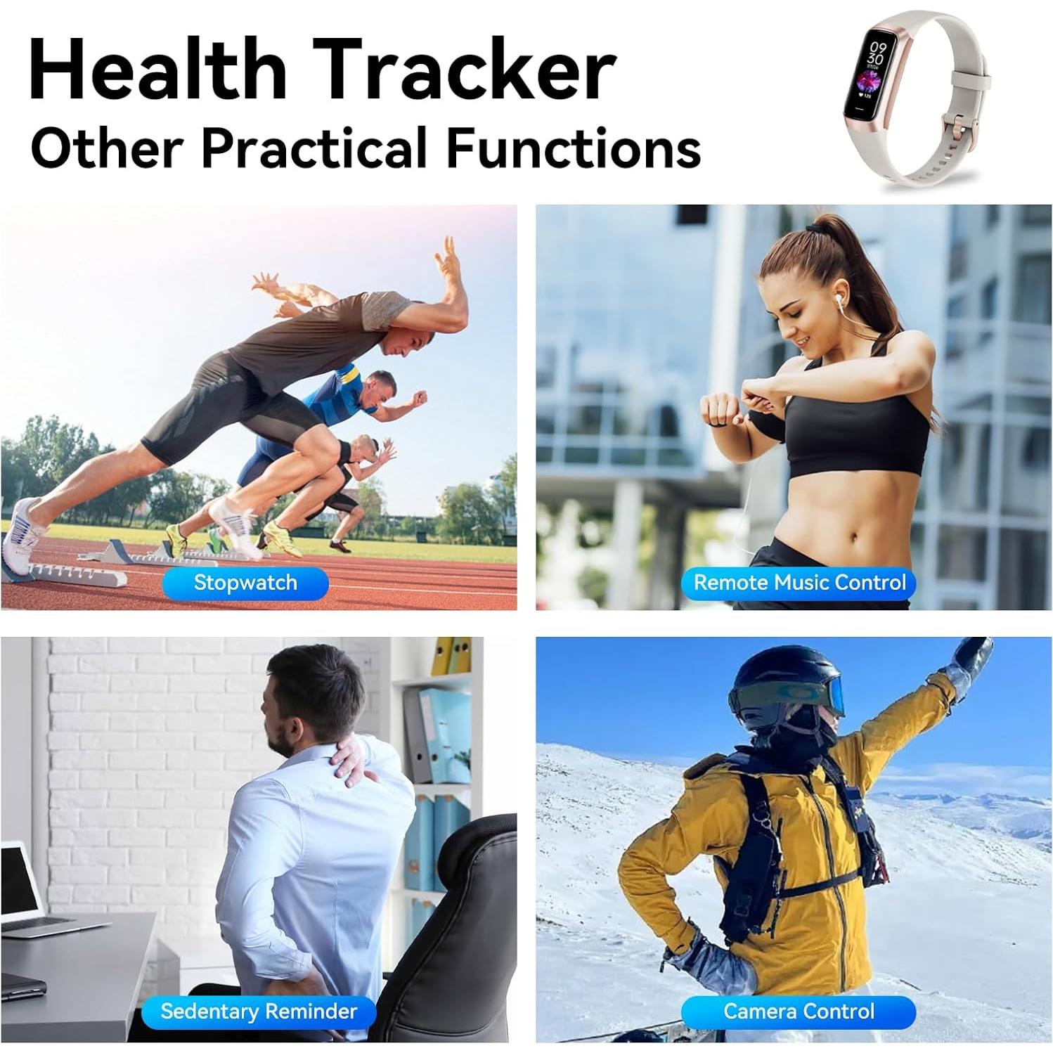 Rastreador de Fitness APPBYER C60 - Monitoreo Cardíaco y Sueño
