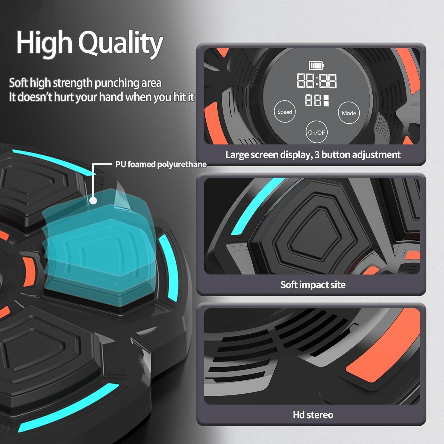 Máquina de Boxeo Musical OurStarry con LED y Guantes - 1.36 kg