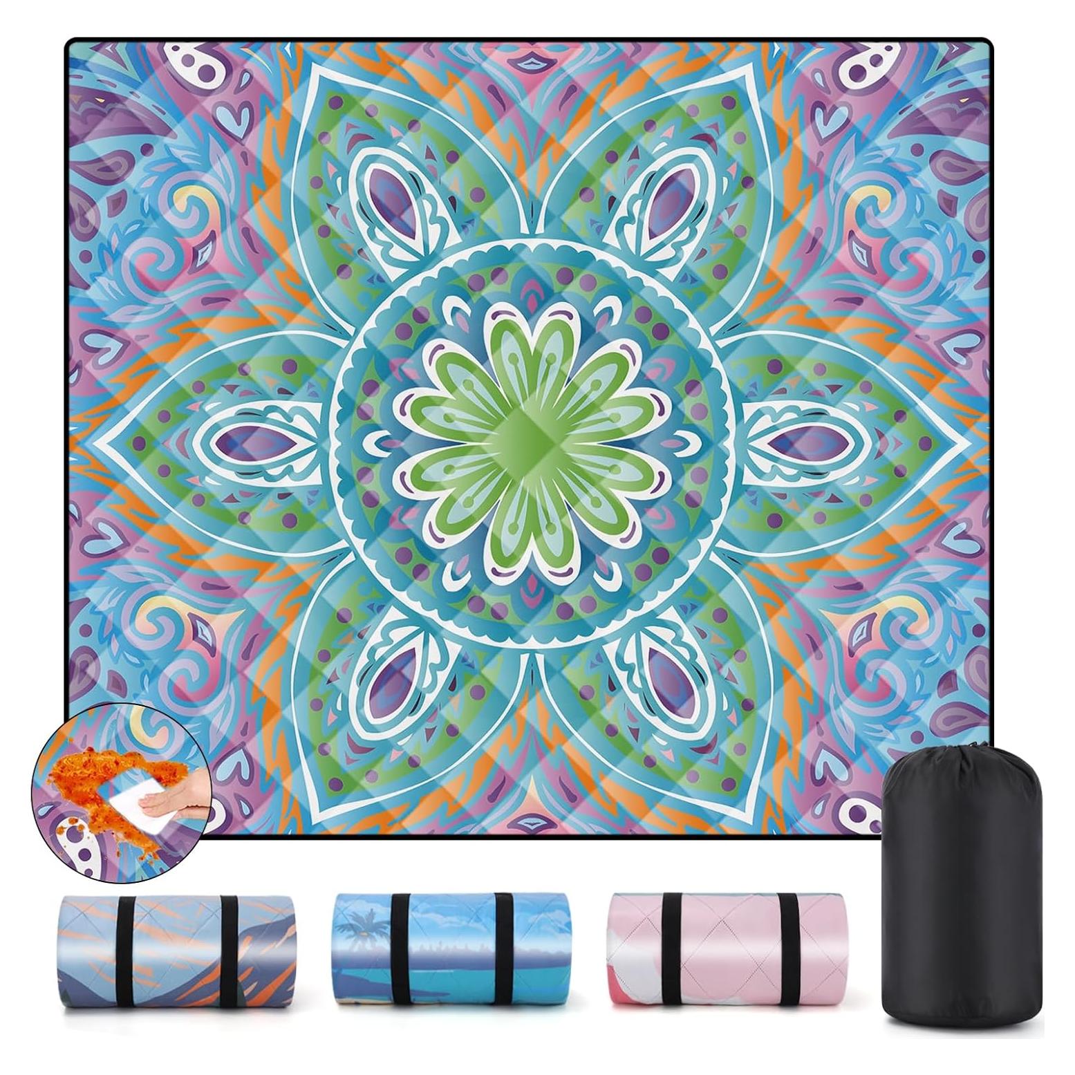 Manta de Picnic Grande memKiya 152x203 cm Impermeable Boho