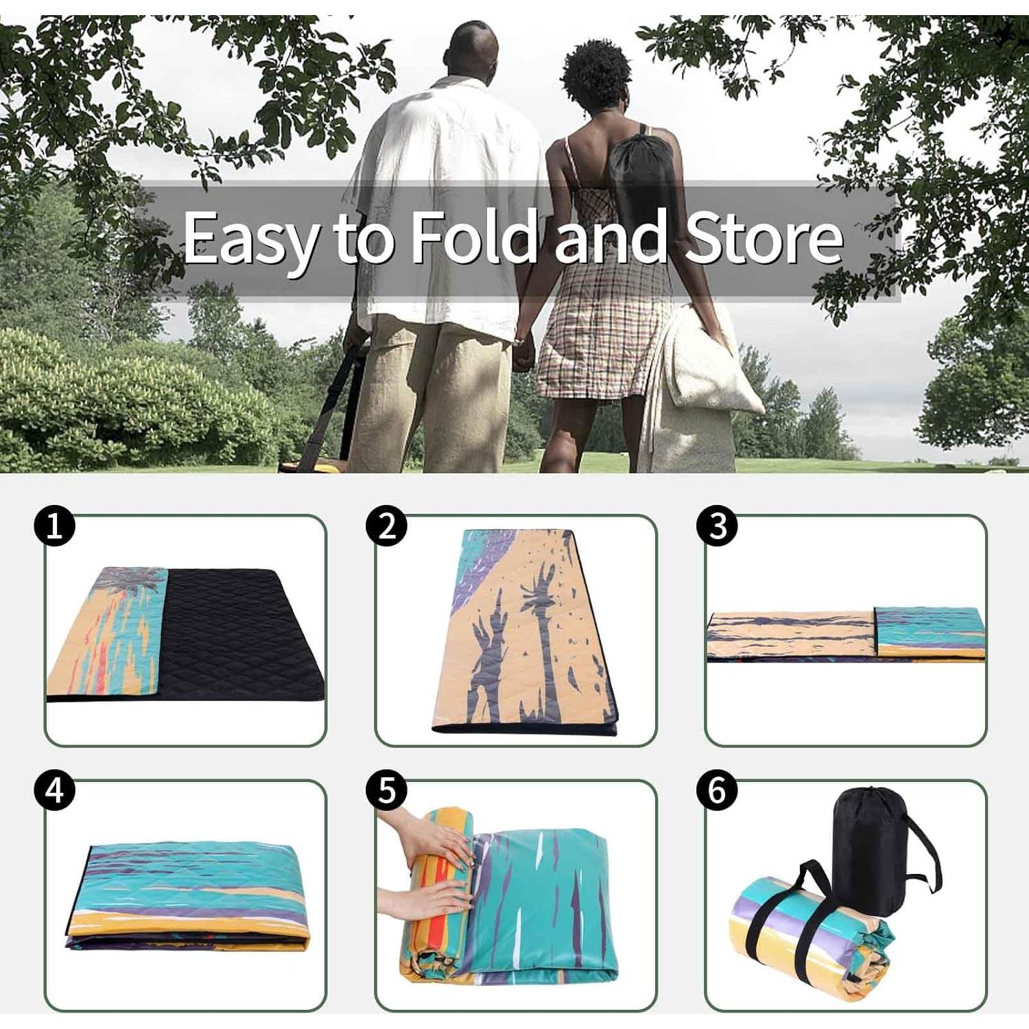 Manta de Picnic Grande memKiya 152x203 cm Impermeable Boho