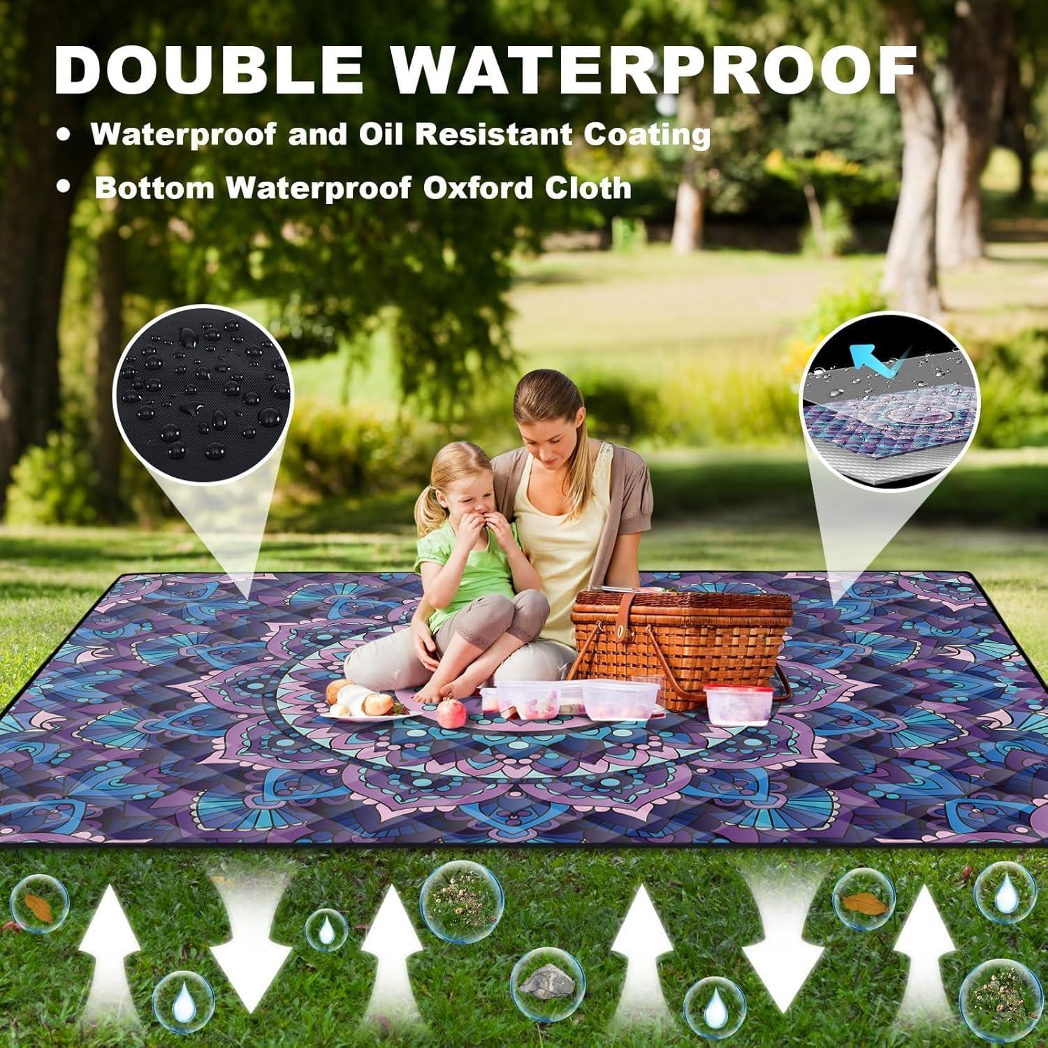 Manta de Picnic Extra Grande memKiya 152x203 cm Impermeable