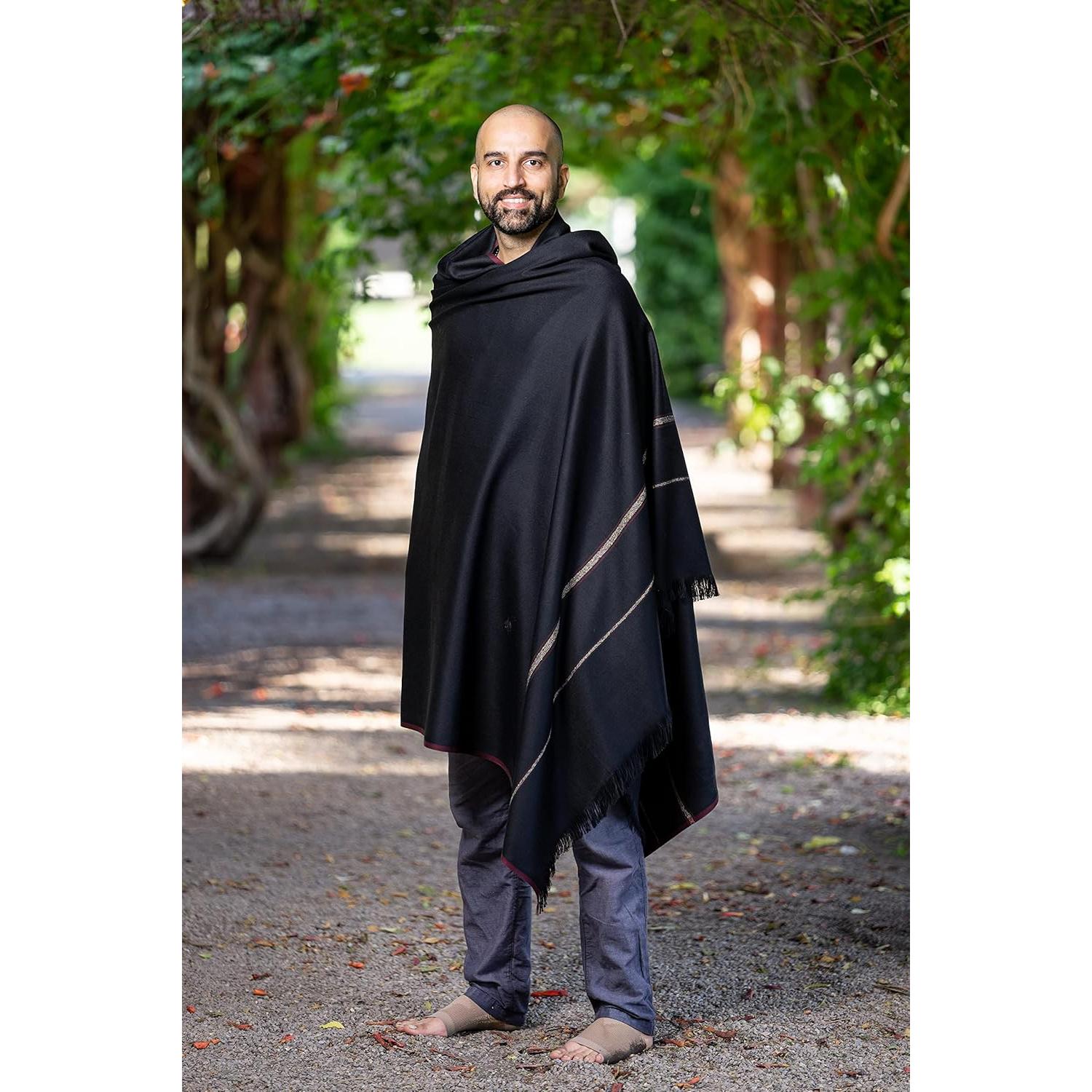 Chal de Meditación Unisex Om Shanti Crafts - Lana Vegana 243x122cm