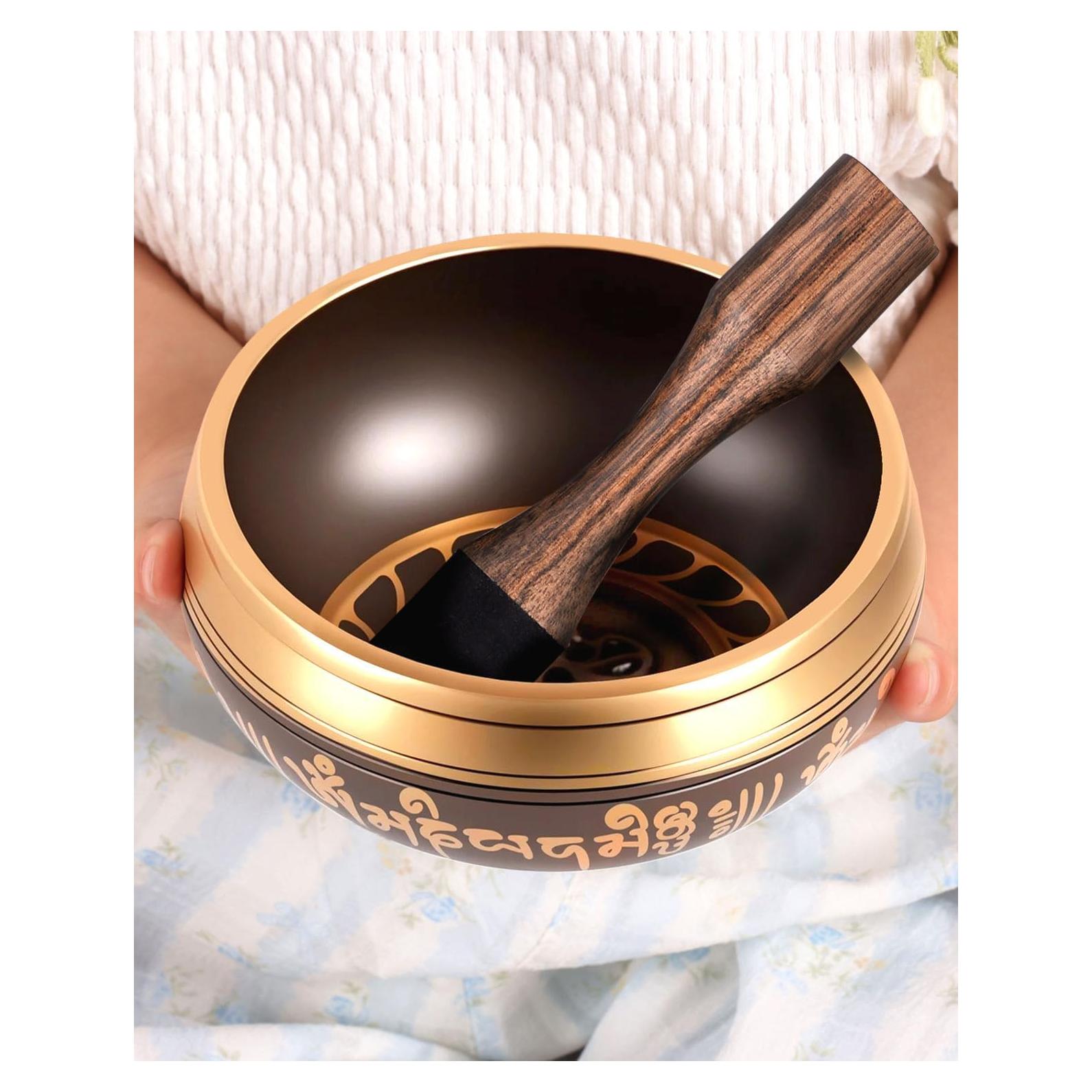 Cuenco Cantor Tibetano Hihealer 11.43 cm para Meditación