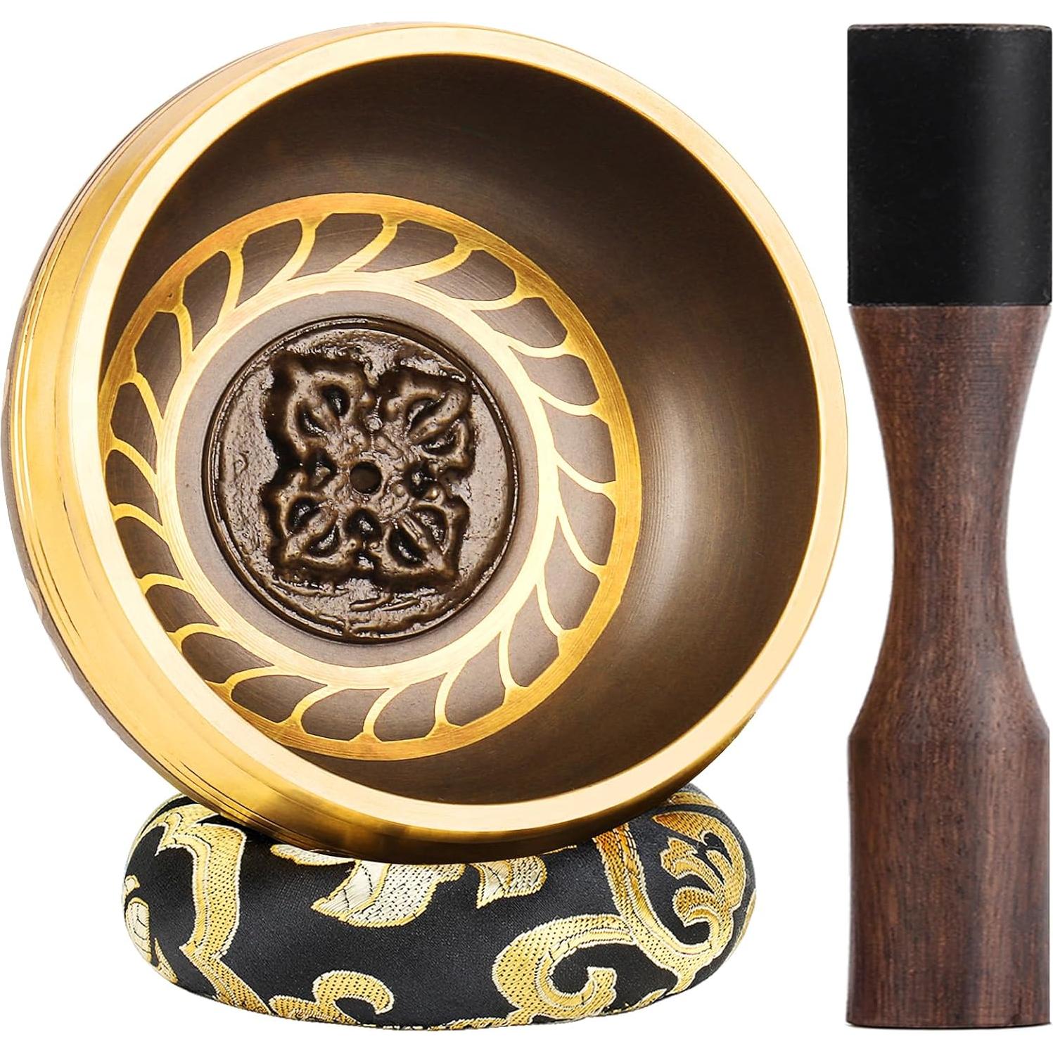 Cuenco Cantor Tibetano Hihealer 11.43 cm para Meditación