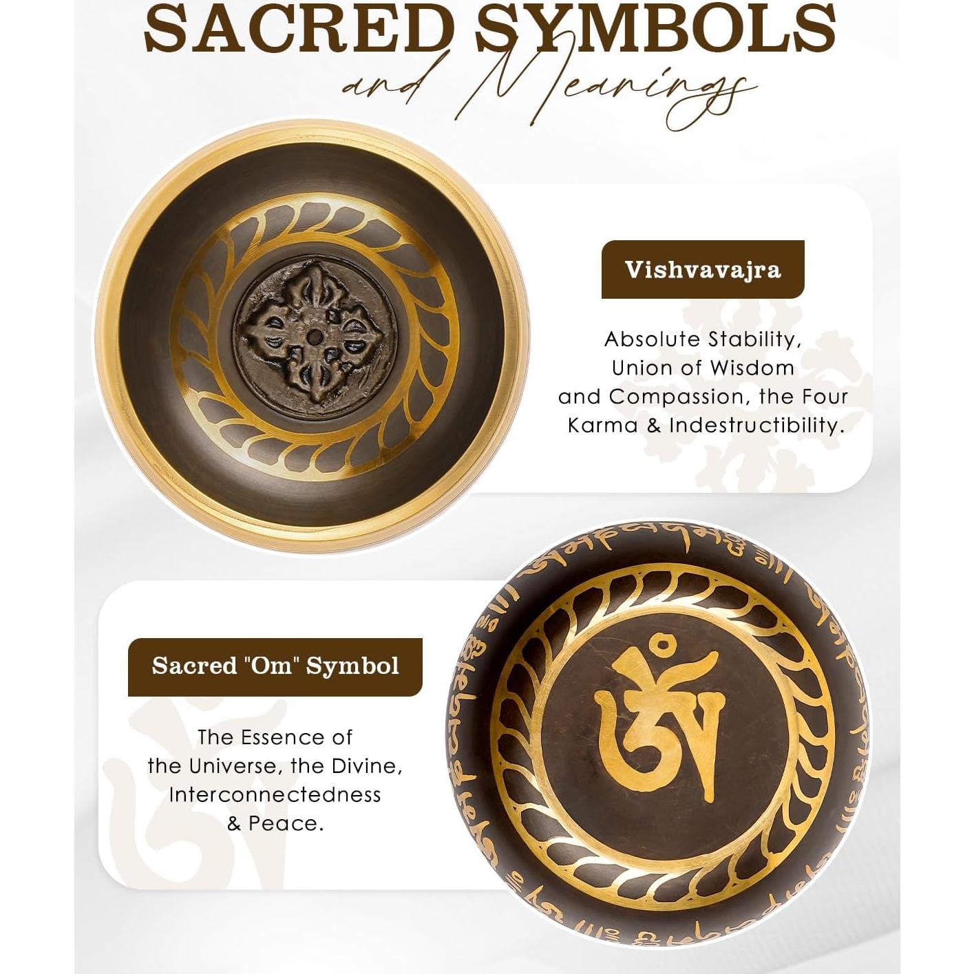 Cuenco Cantor Tibetano Hihealer 11.43 cm para Meditación