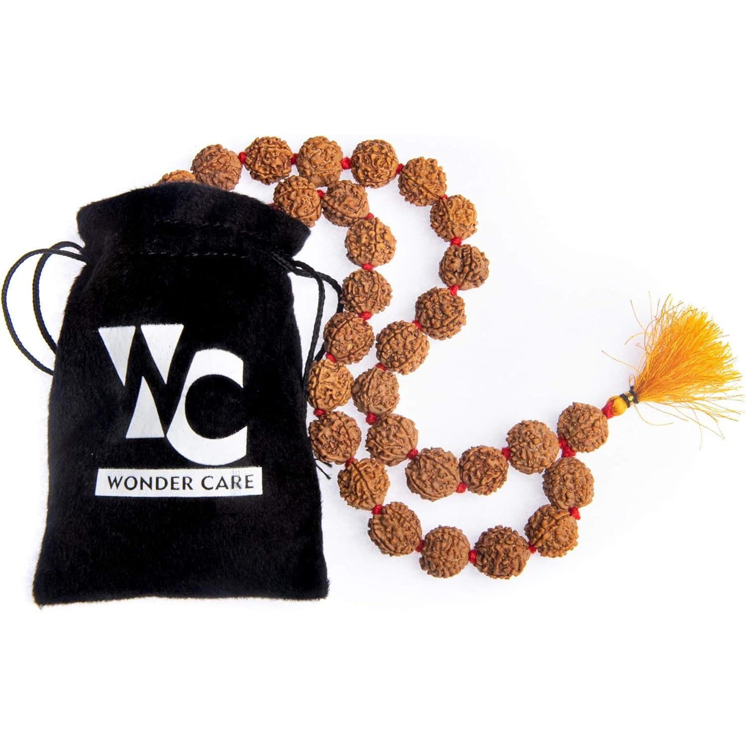 Mala de Rudraksha Wonder Care 5 Caras 12-15mm Japa Mala