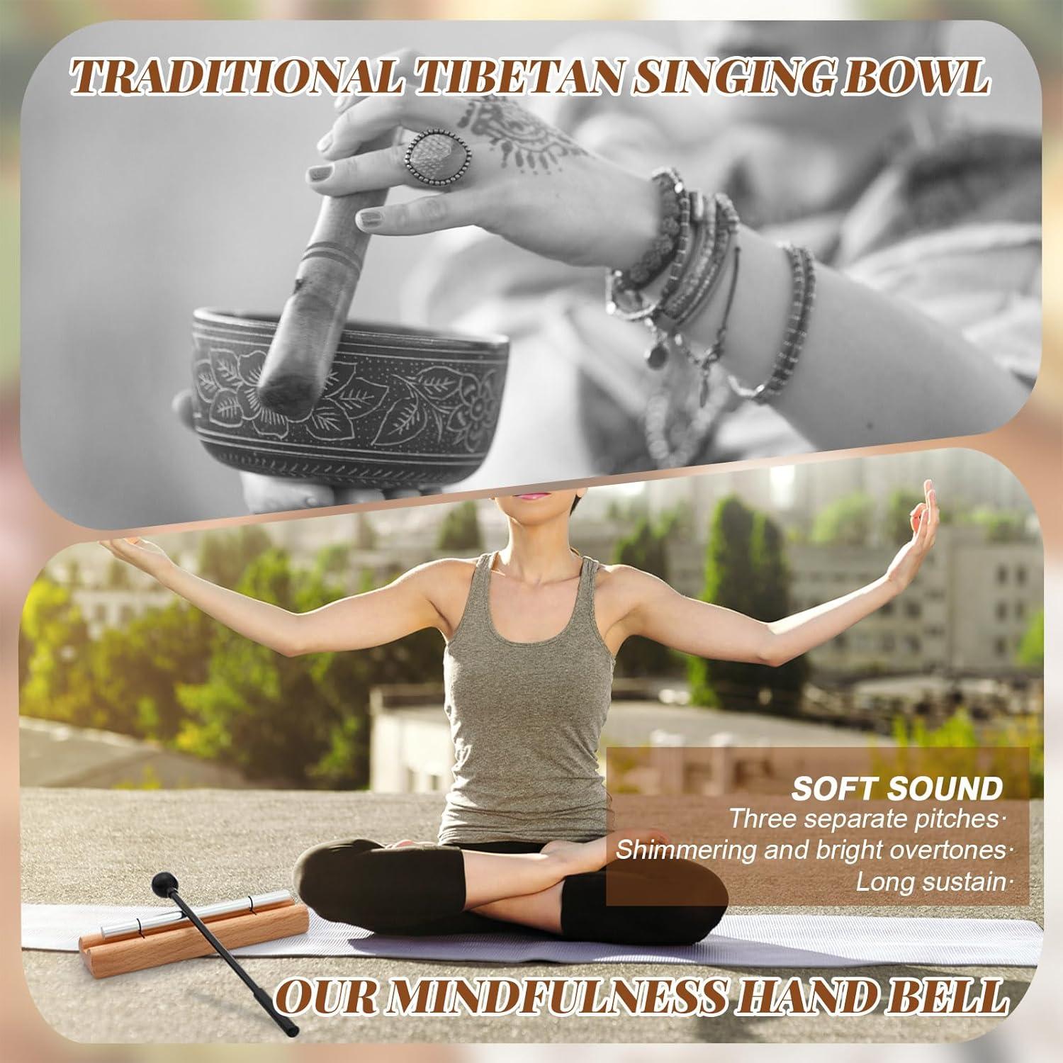 Campanas de Mano Yeshone para Meditación y Aula - 2 Paquetes