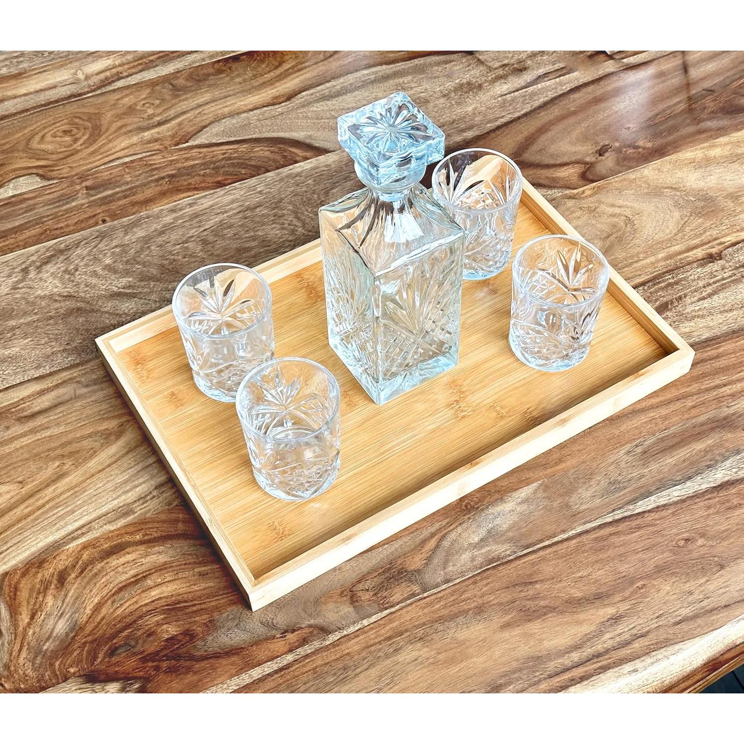 Bandeja de Servicio Bam & Boo de Bambú Natural 45x30 cm