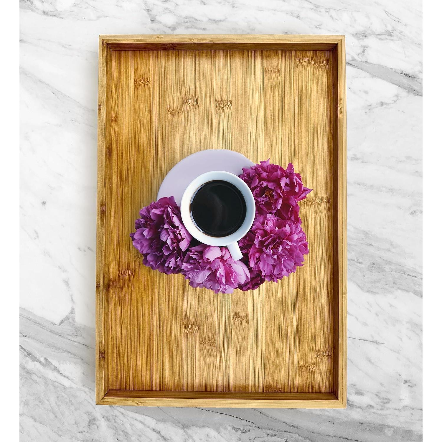 Bandeja de Servicio Bam & Boo de Bambú Natural 45x30 cm