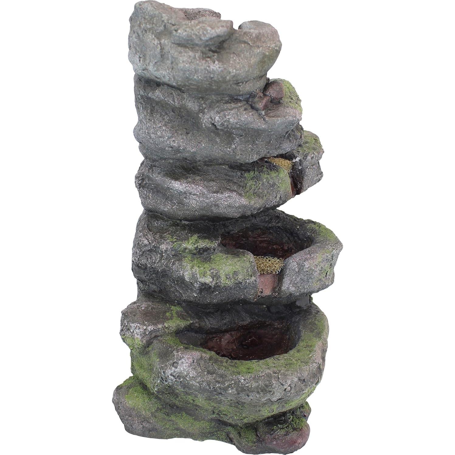 Fuente de Jardín Iluminada Design Toscano Breakneck Falls 27.94x22.86x44.45 cm