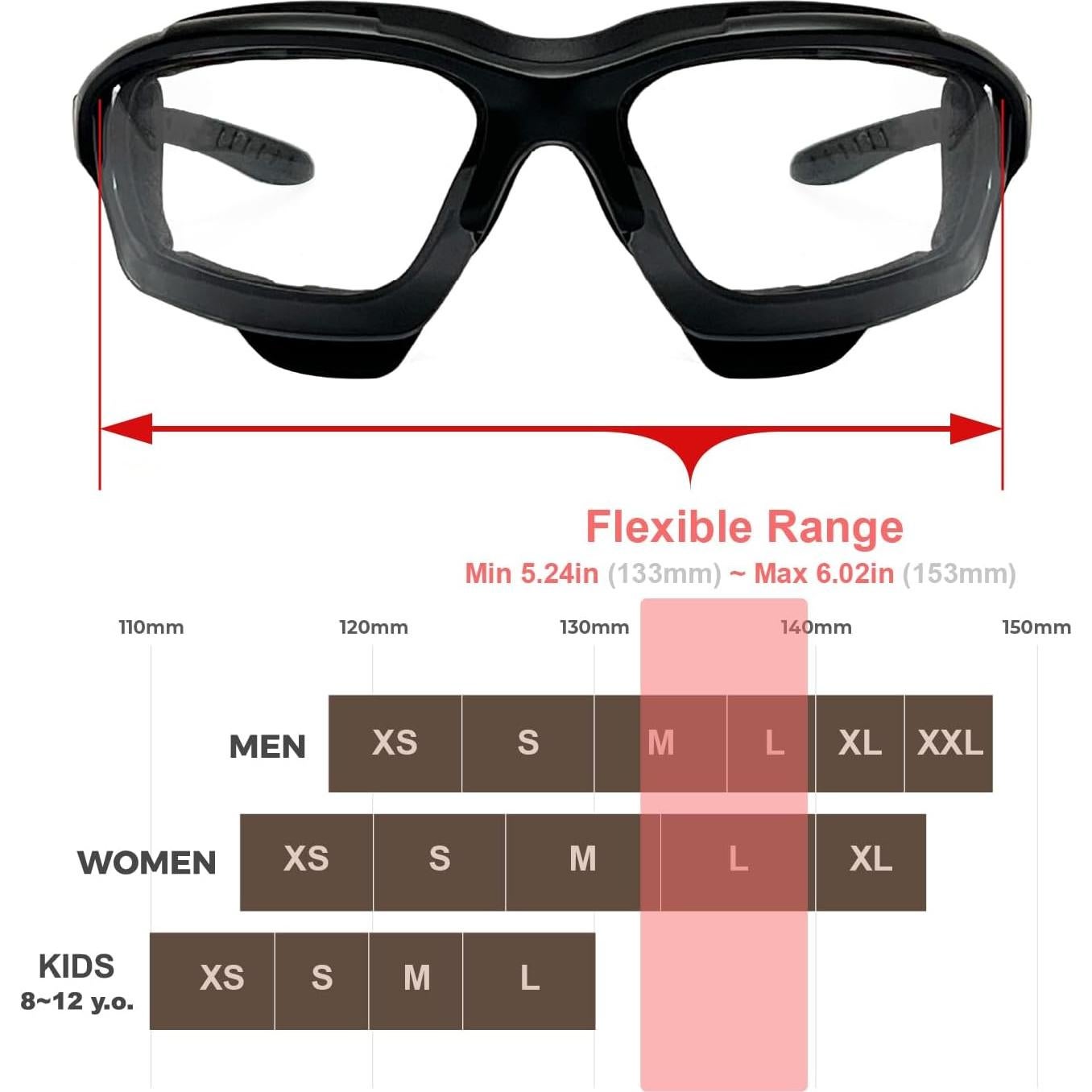 Gafas de sol Powersports Riding con lentes dobles y cinta ajustable