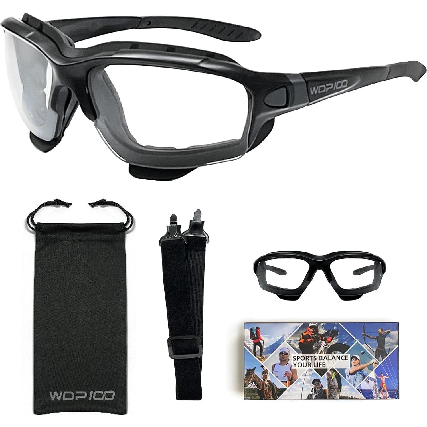 Gafas de sol Powersports Riding con lentes dobles y cinta ajustable