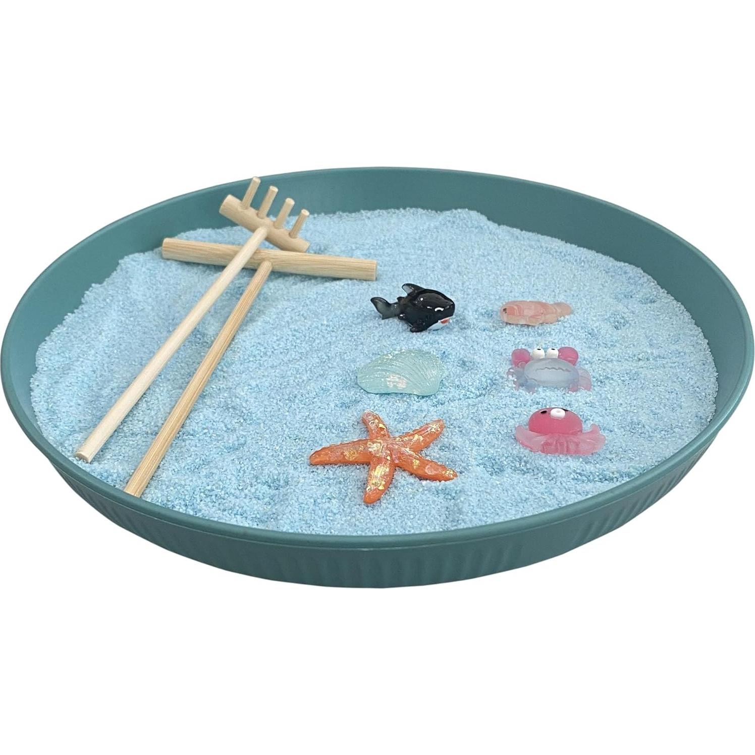 Mini Jardín Zen de Escritorio Jardín Zen Azul 22.5 cm